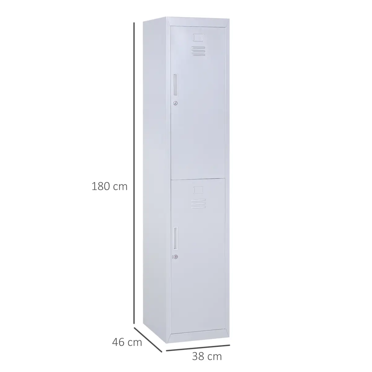 Unbranded 1.8m Locker Office Cabinet Storage Cold Rolled Steel Storage Shelves Vinsetto - Display Cabinet