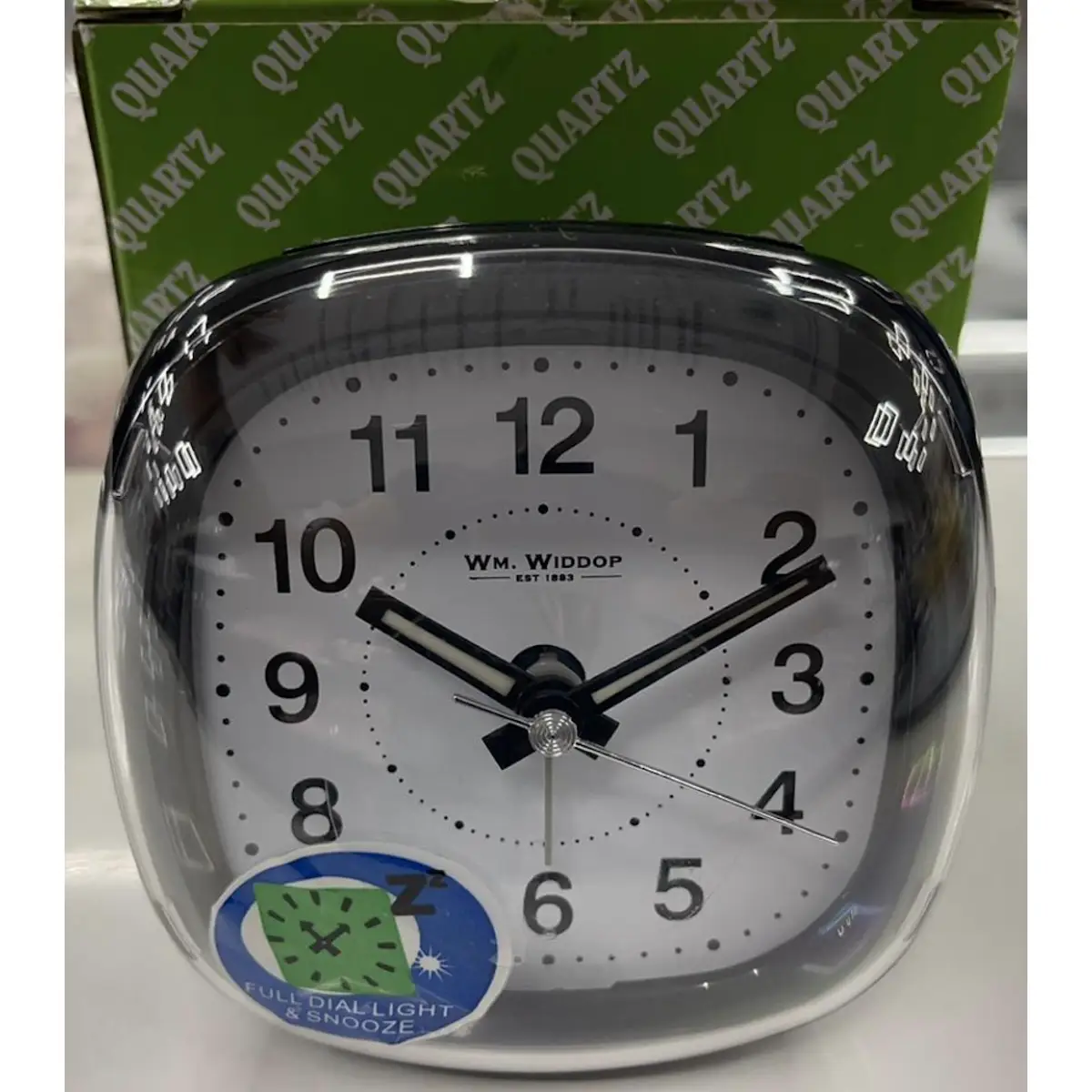 Widdop Wm Widdop Alarm Clock Dome Lens Sweep Snooze Light - Black - Clock