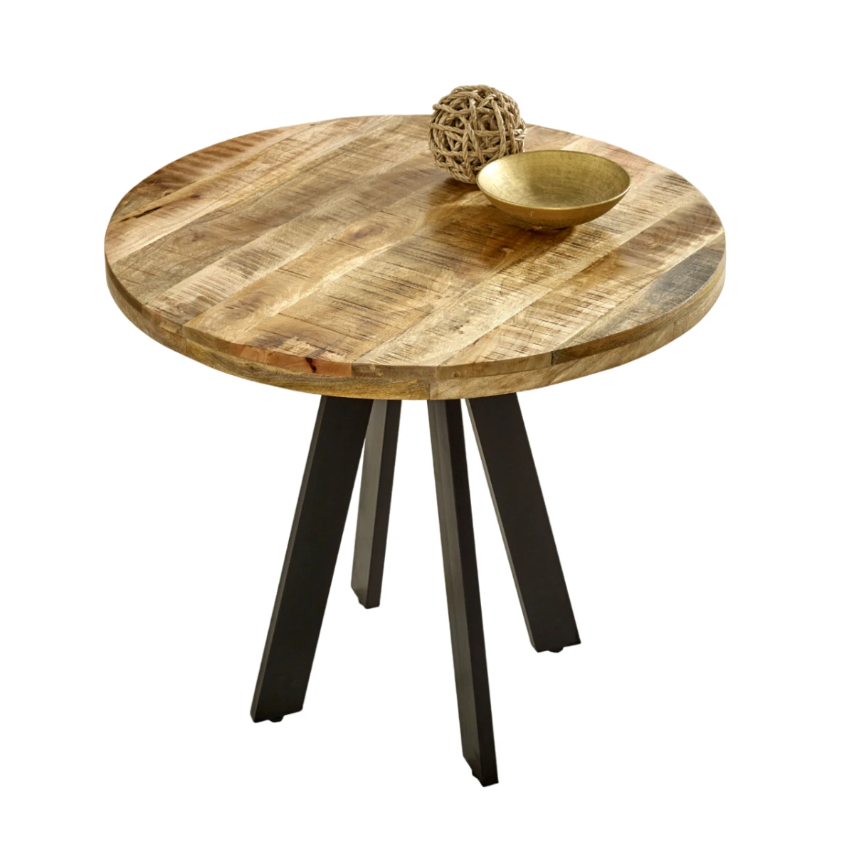 Surrey Round Dining Table 4 Seater Solid Mango Wood Home by Indian Hub