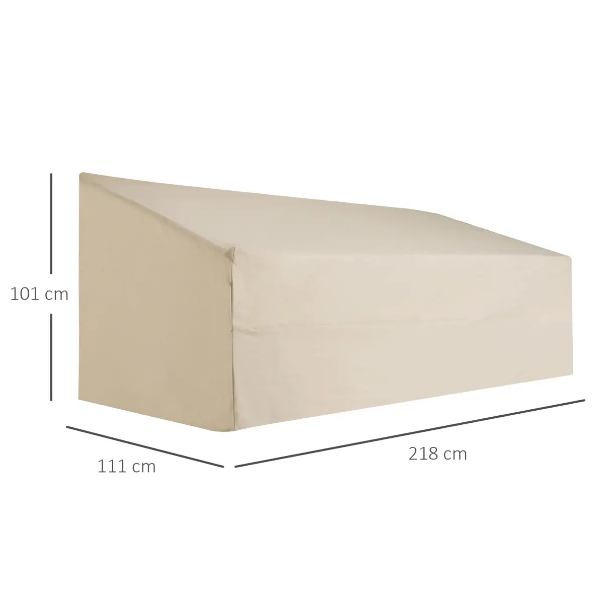 Outsunny Waterproof Furniture Cover For 3 Seat Sofa, 218Lx111Wx101H cm - Cover