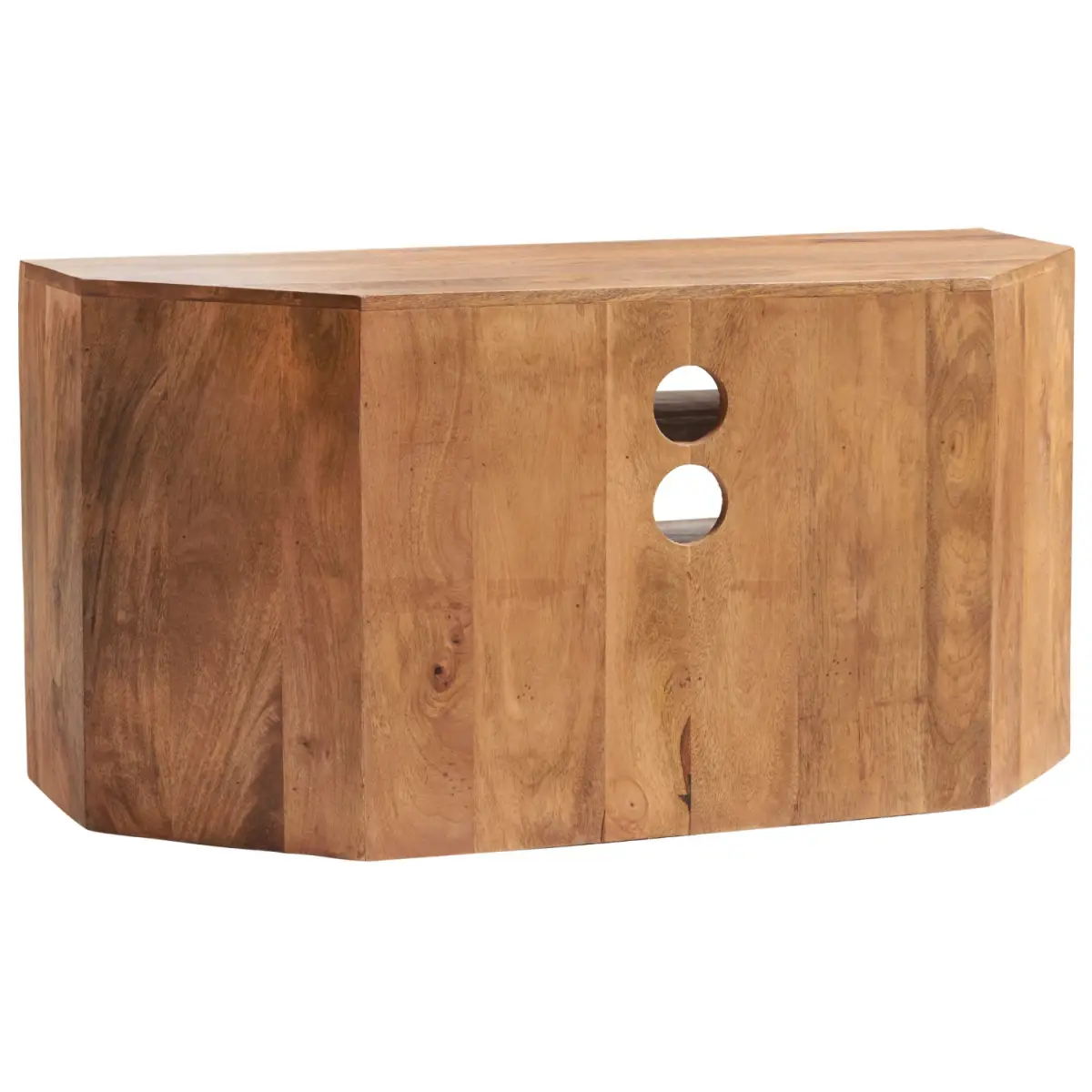 Indian Hub Corner TV Unit for Living Room Sustainable Mango Wood - TV Unit