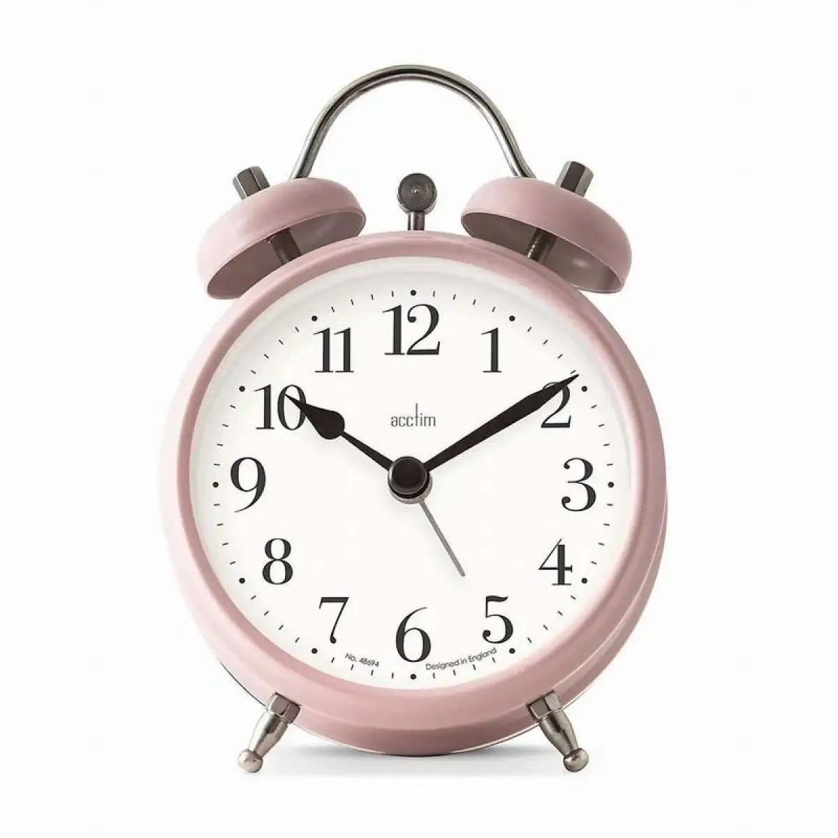 Acctim Acctim Shefford 12cm Dusty Rose Double Bell Alarm Clock 16380 - Clock