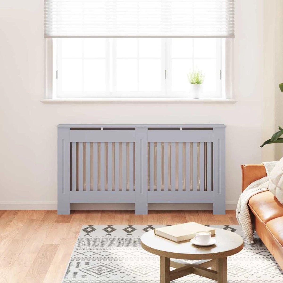 vidaXL VidaXL RadiatorCover 152x19x81.5cm EngineeredWood - Radiator