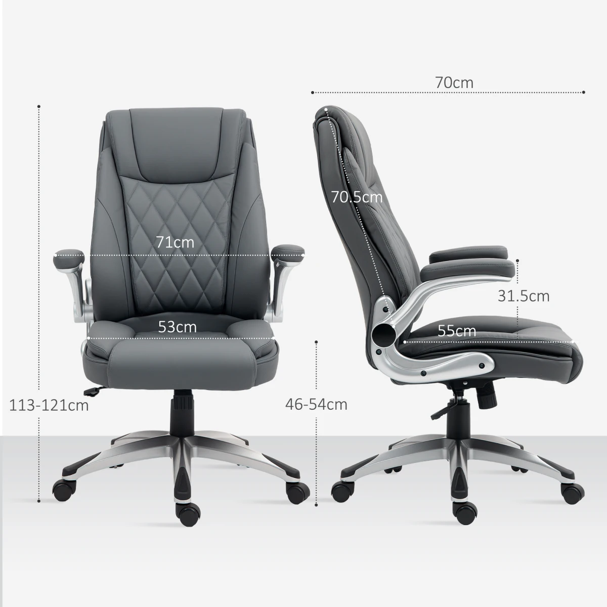 N/A Premium Massage Office Chair Seat Height 46-54 Cm 12 Cm Padding Tilt Function For Home Office - Office Chair