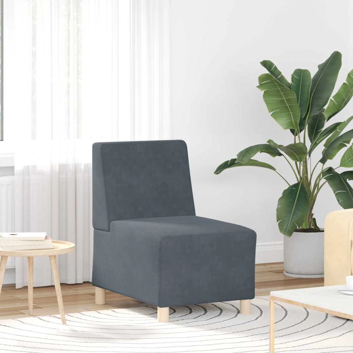 vidaXL VidaXL Modular Armless Sofa 55x74x82 Velvet for Living Room - Sofa