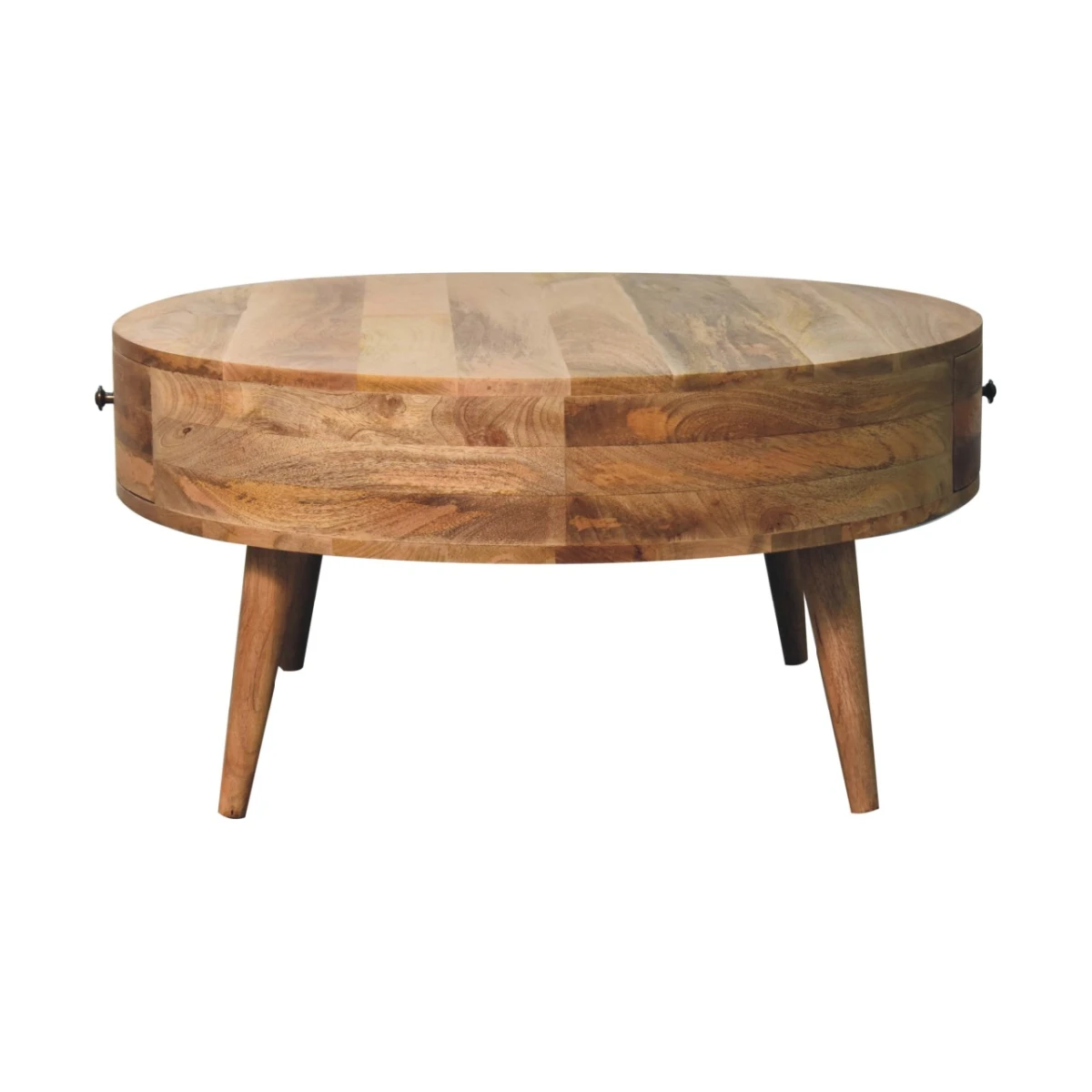 Artisan Furniture Artisan Oakish Mango Wood Coffee Table Brass Knob - Coffee Table