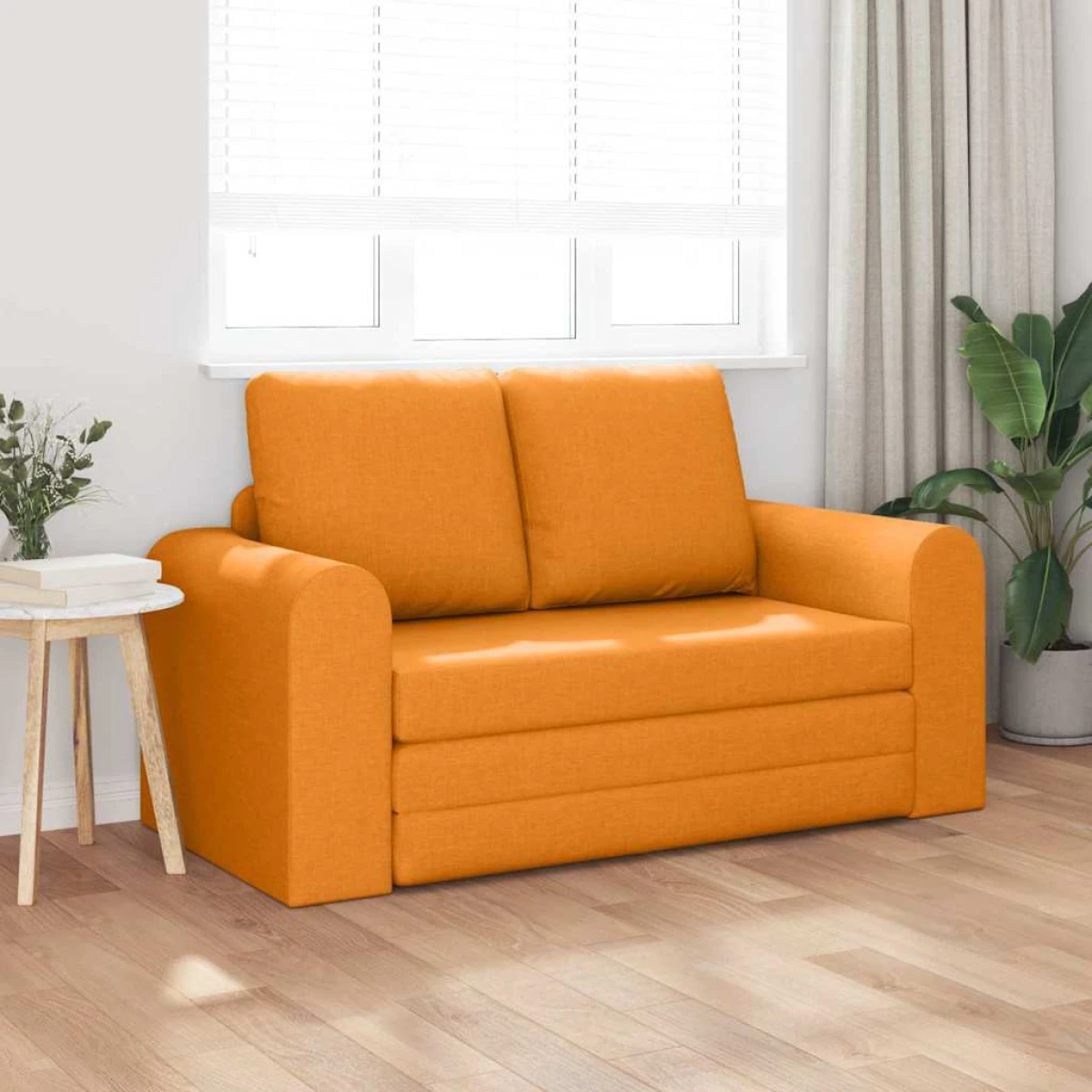 VidaXL Sofa Bed 148x71x83 CM Fabric Dark Yellow Home Use by vidaXL