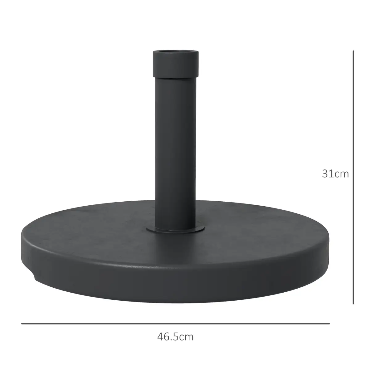 Outsunny Outsunny 15kg Concrete Parasol Base Heavy Duty Round Umbrella Stand - Parasol