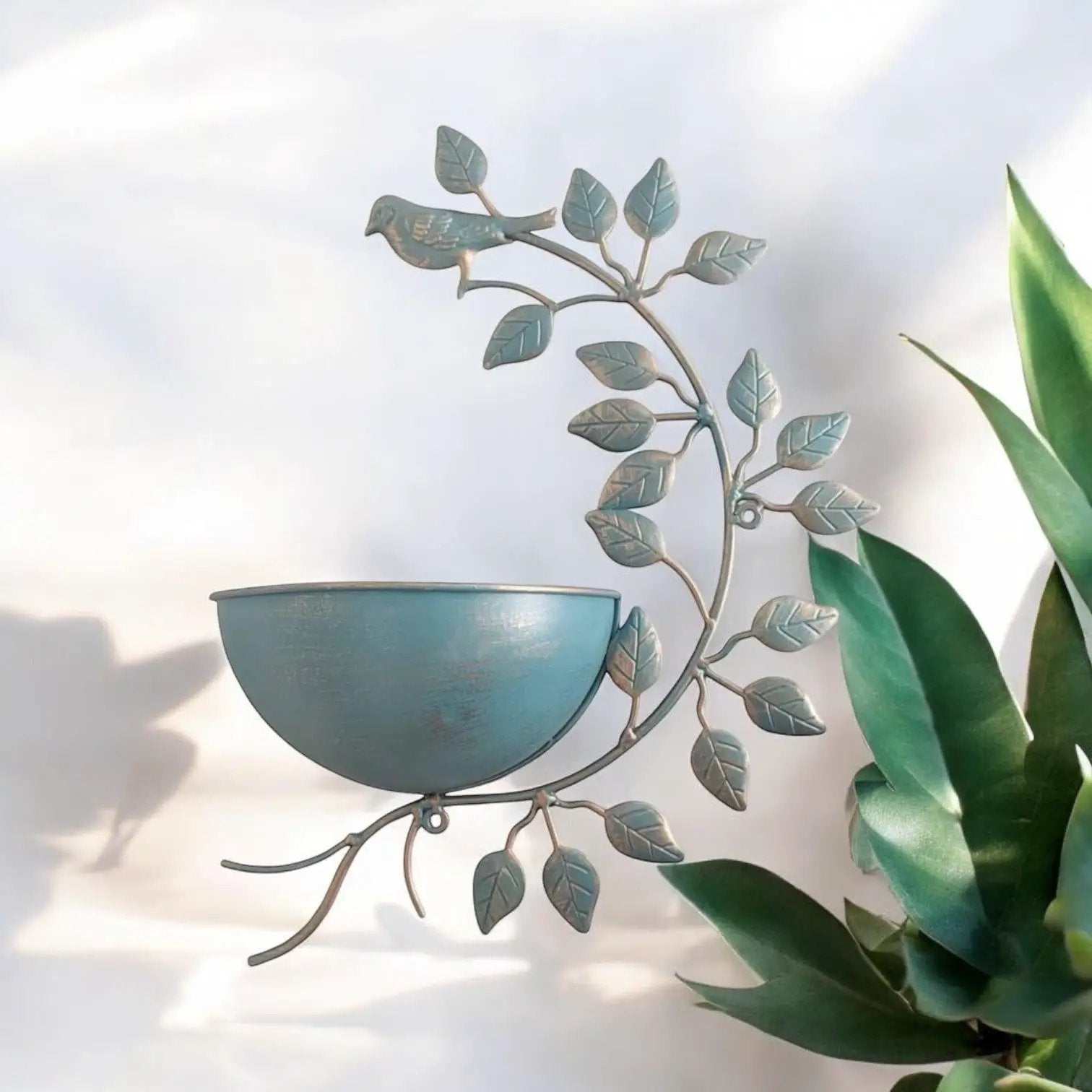MSL 42CM BLUE METAL GARDEN PLANTER - Planters