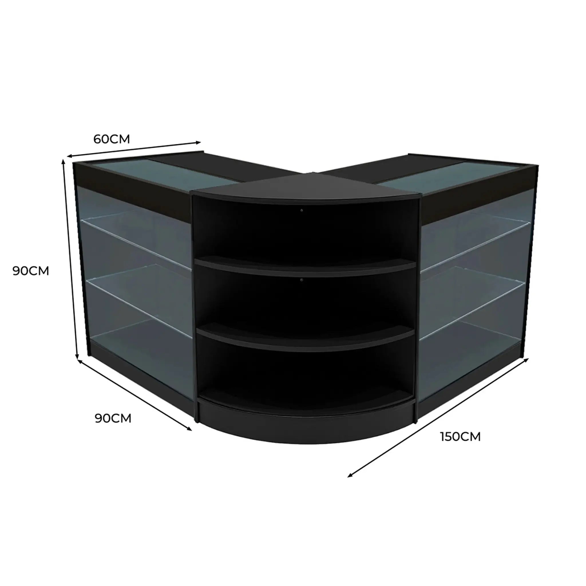 Monster Shop Apollo LED Shop Counter Set LM60 & 2 x K900 - Black -