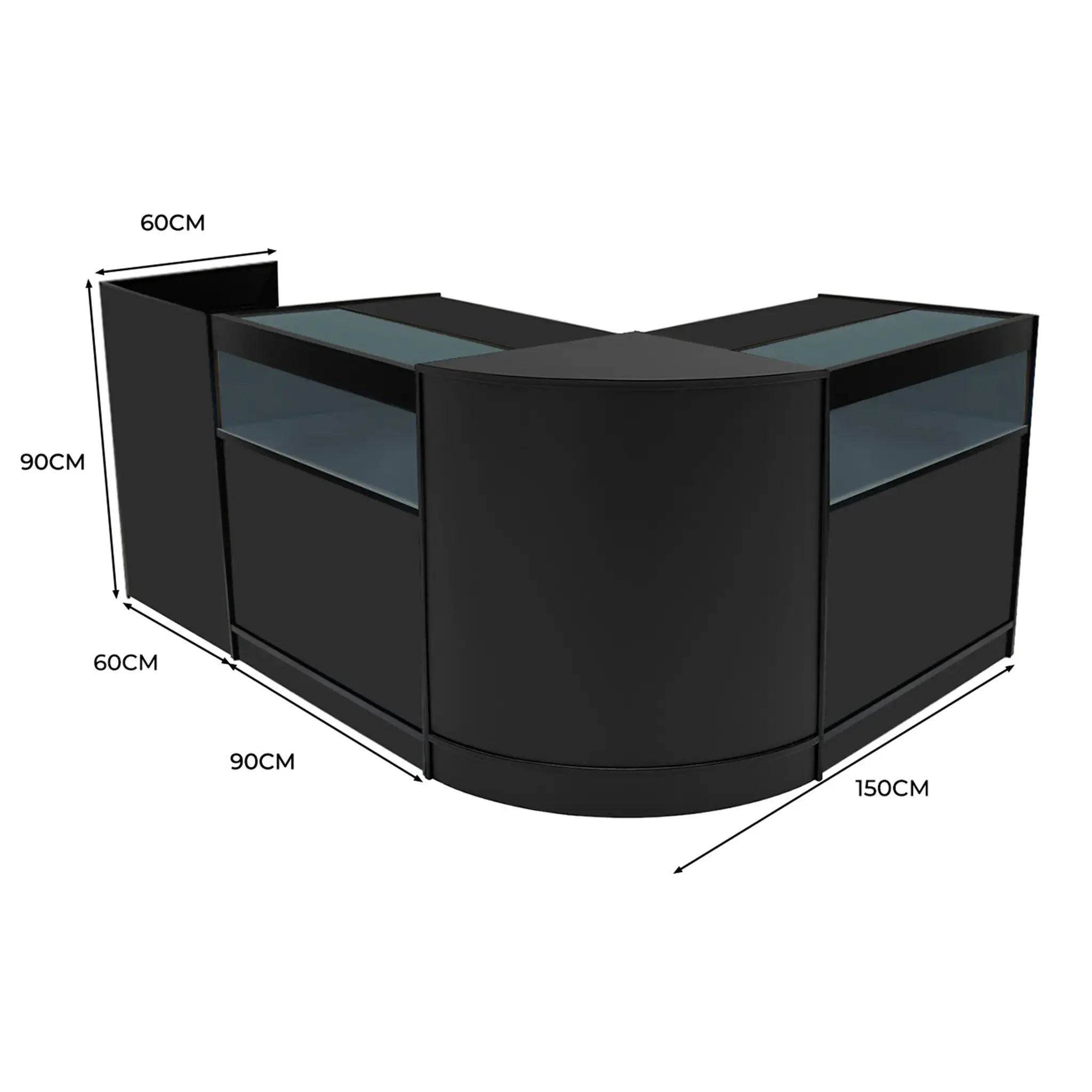 Monster Shop Luna LED Shop Counter Set CM60, TB60 & 2 x B900 - Black -