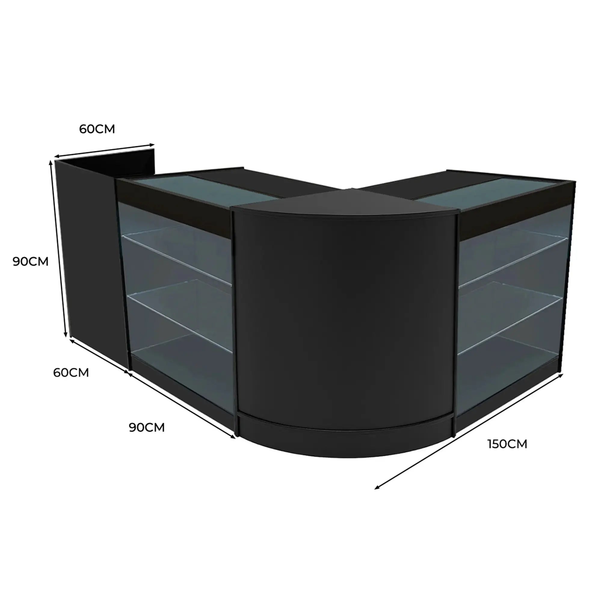 Monster Shop Aries LED Shop Counter Set CM60, TB60 & 2 x K900 - Black -