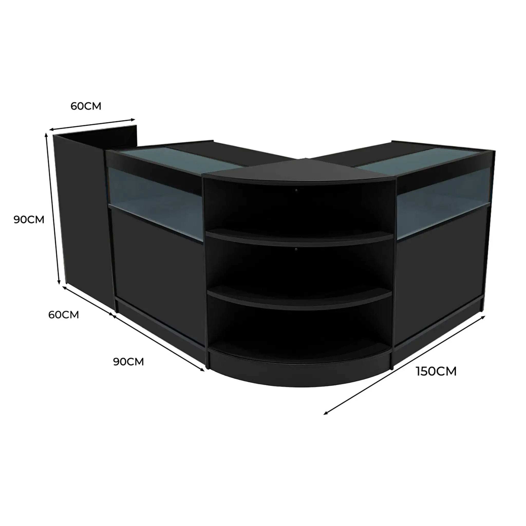 Monster Shop Sagittarius LED Shop Counter Set LM60, TB60 & 2 x B900 - Black -