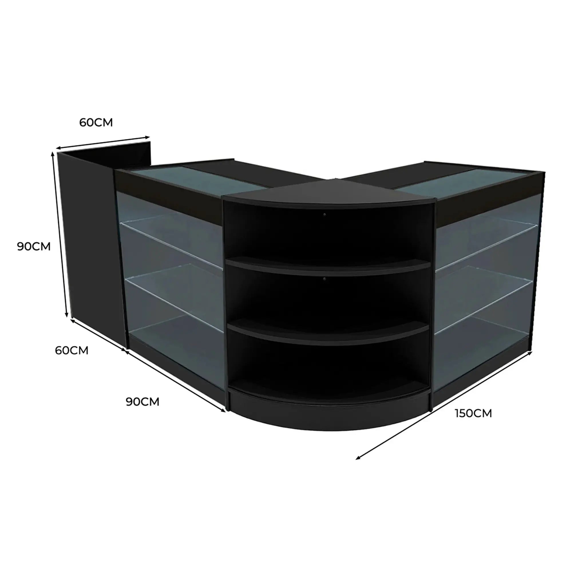 Monster Shop Astro LED Shop Counter Set LM60, TB60 & 2 x K900 - Black -