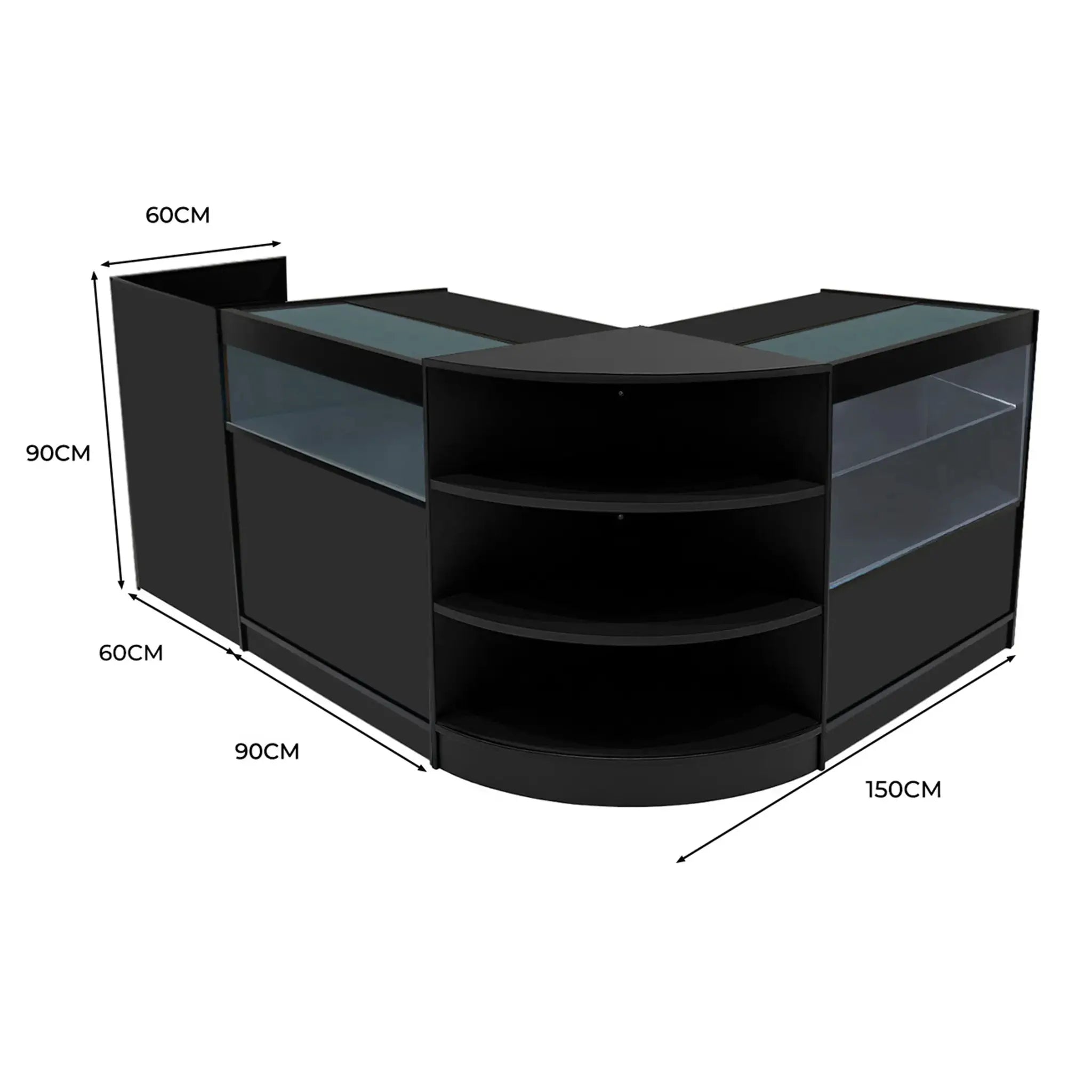 Monster Shop Europa LED Shop Counter Set B900, C900, TB60 & LM60 - Black -