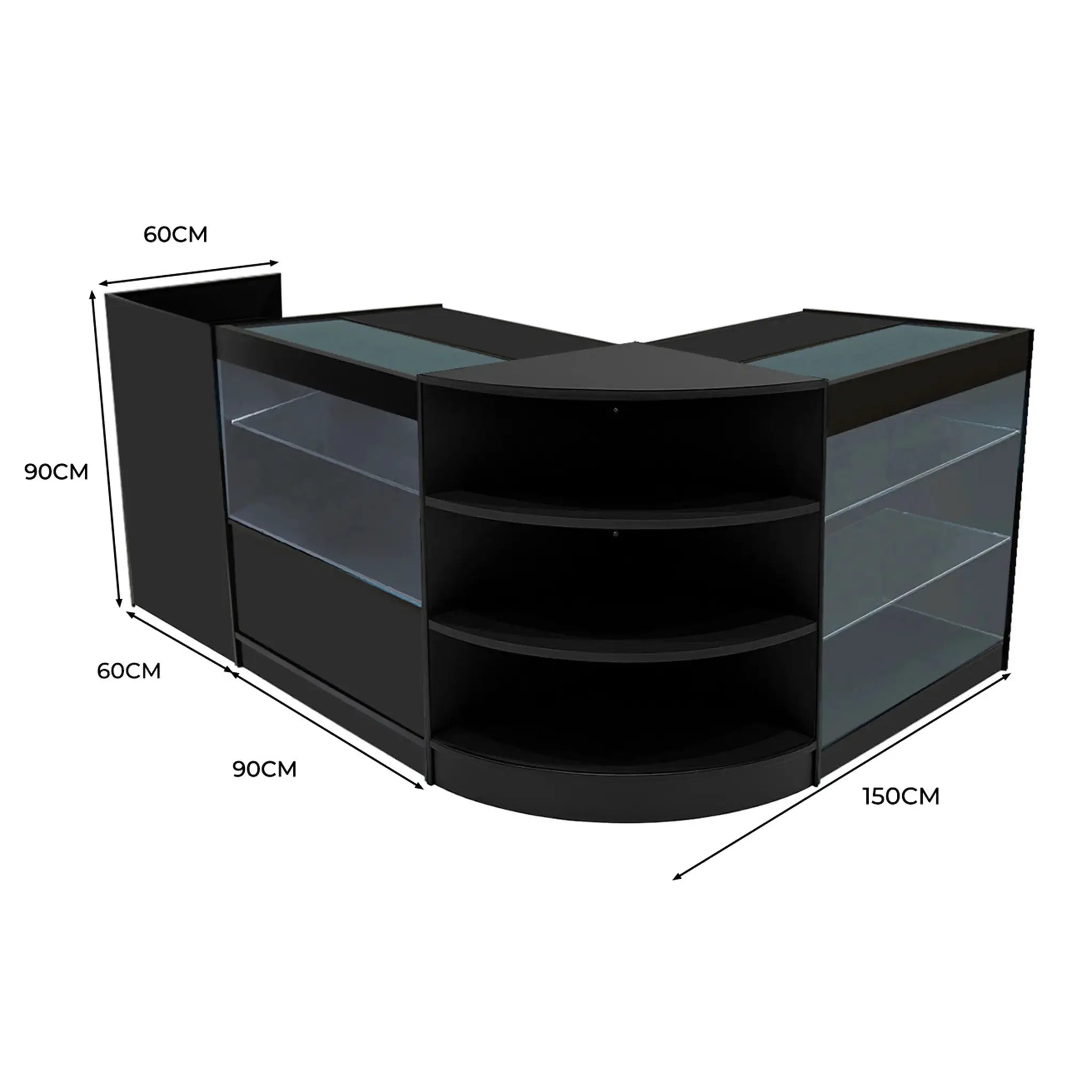 Monster Shop Theia LED Shop Counter Set K900, C900, TB60 & LM60 - Black -