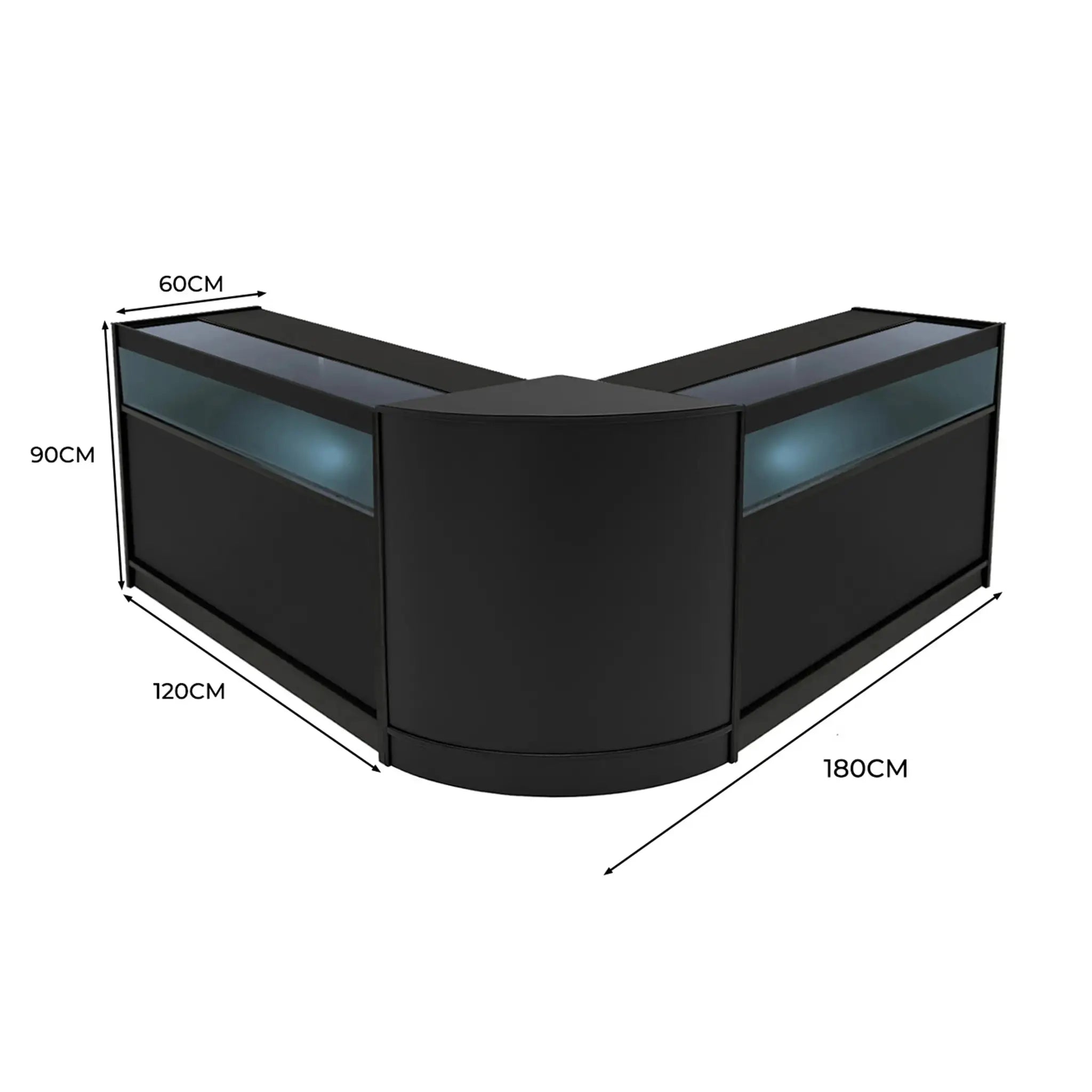 Monster Shop Iris LED Shop Counter Set CM60 & 2 x B1200 - Black -