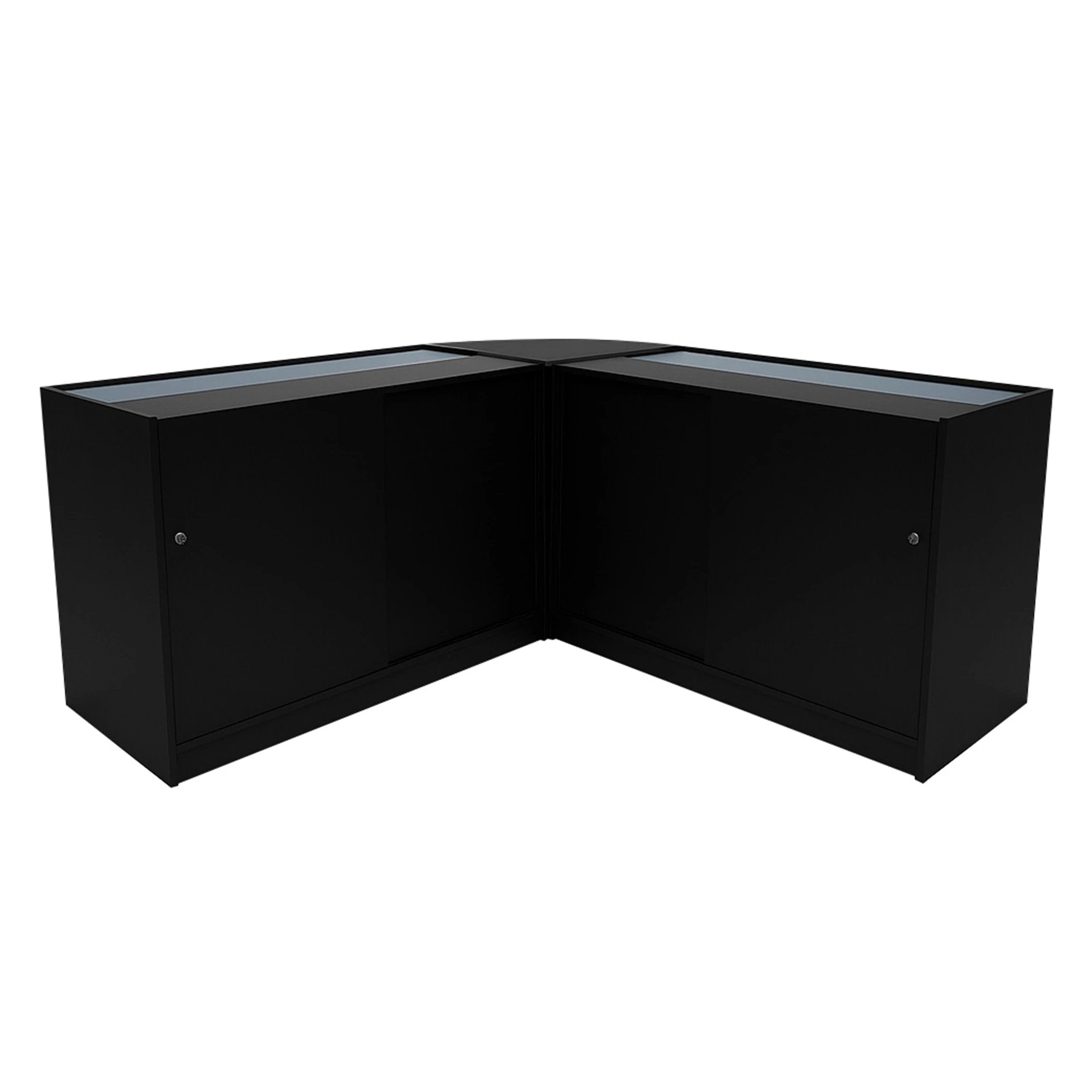 Adonis LED Shop Counter Set B1200, C1200 & CM60 - Black by Monster Shop