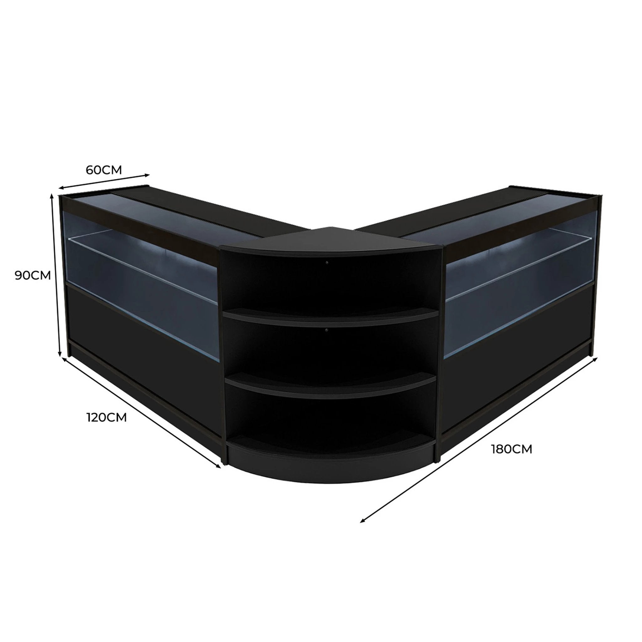 Monster Shop Andromeda LED Shop Counter Set LM60 & 2 x C1200 - Black -