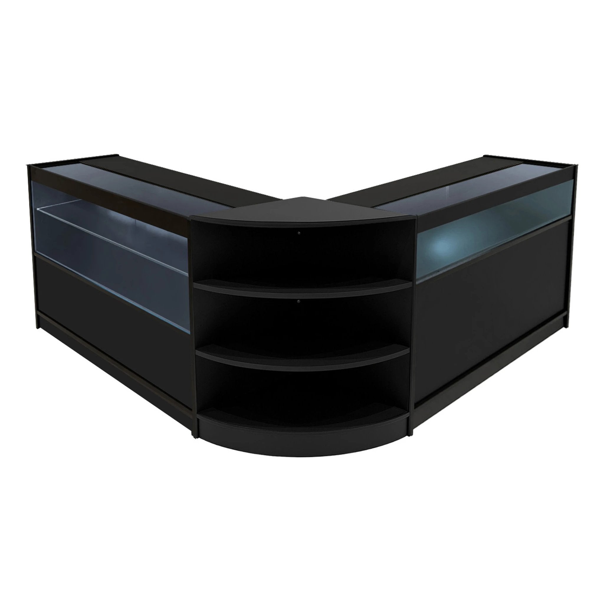 Harmonia LED Shop Counter Set B1200, C1200 & LM60 - Black by Monster Shop