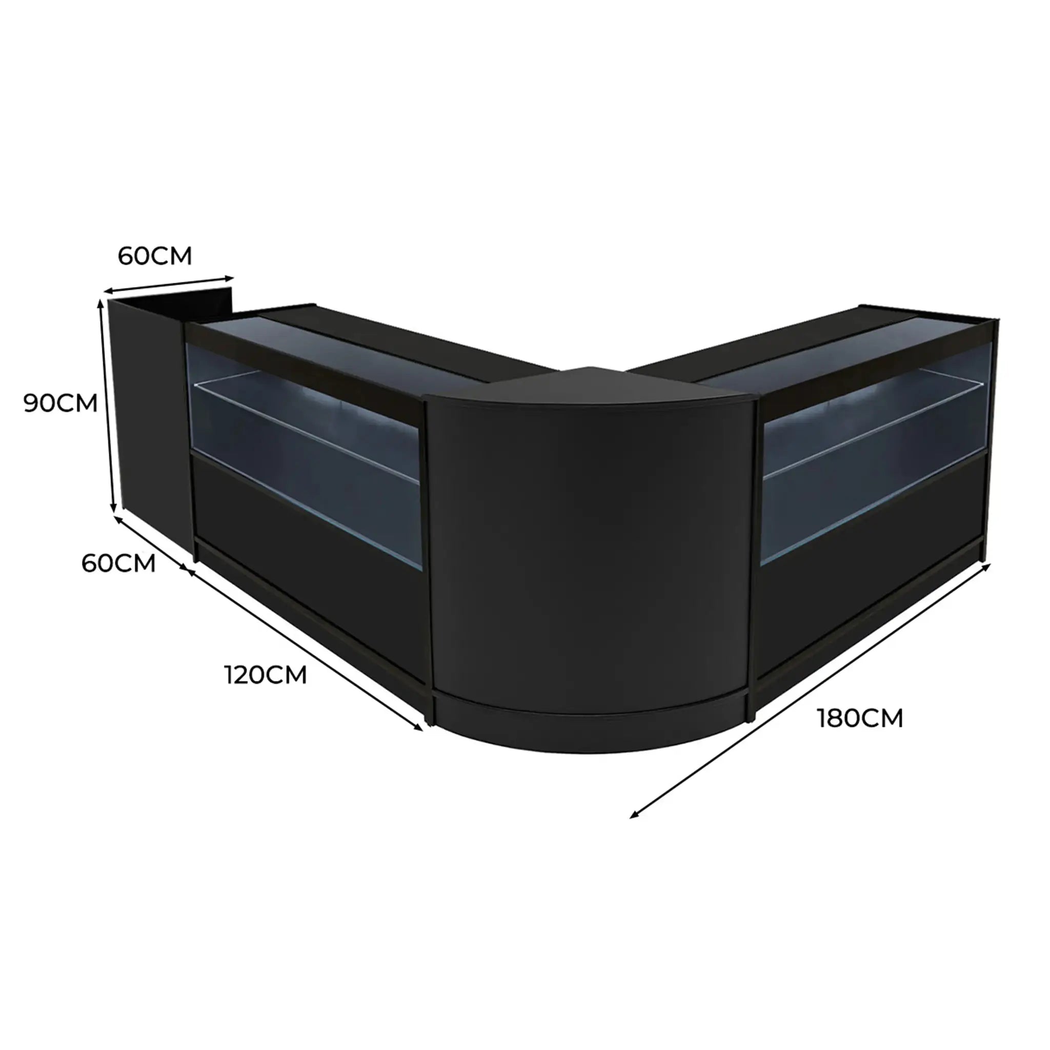Monster Shop Phoenix LED Shop Counter Set CM60, TB60 & 2 x C1200 - Black -