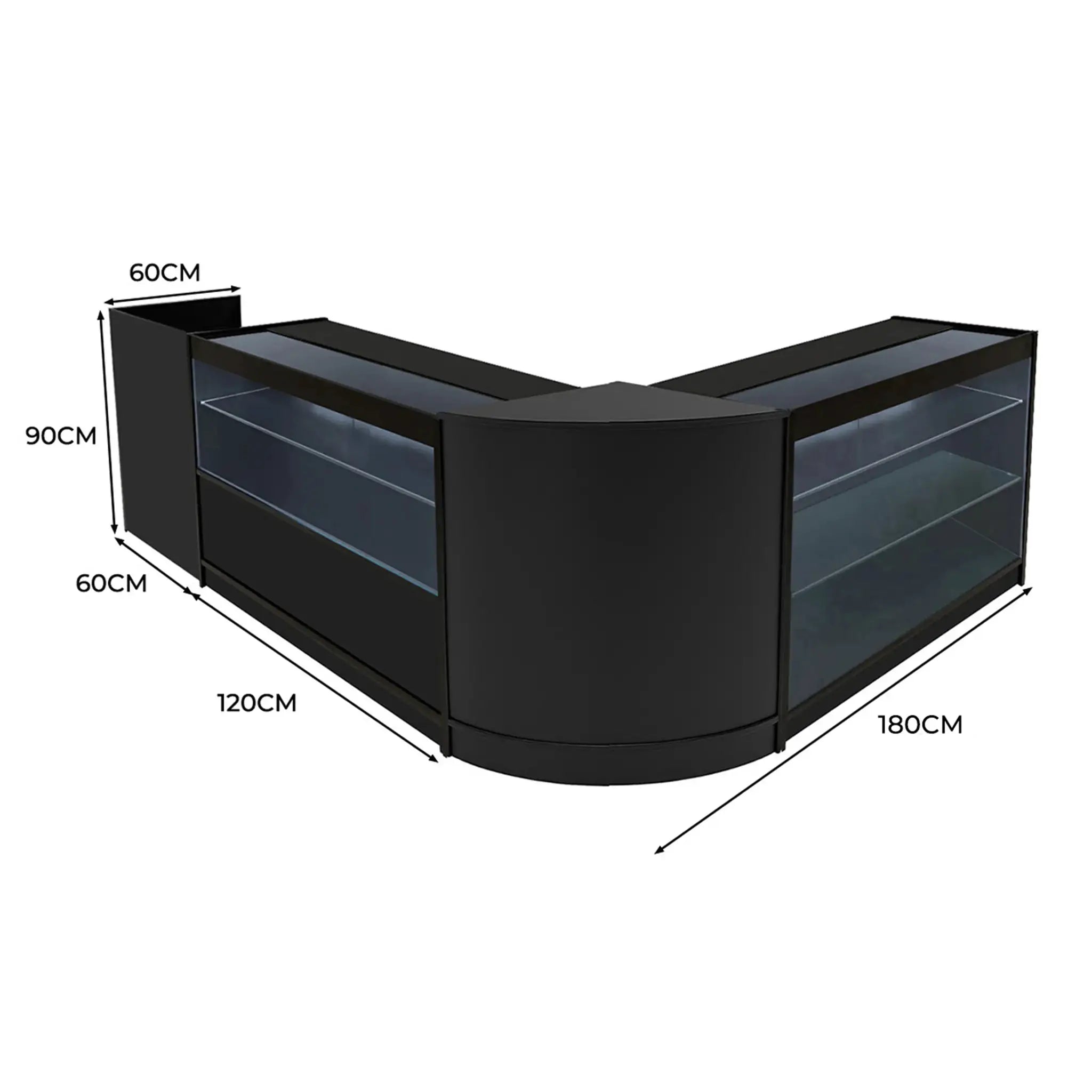 Monster Shop Vega LED Shop Counter Set K1200, C1200, TB60 & CM60 - Black -