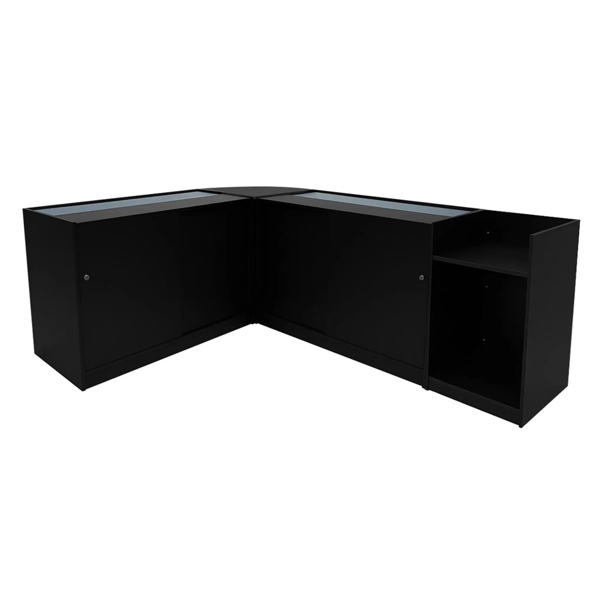 Monster Shop Europa LED Shop Counter Set B1200, C1200, TB60 & LM60 - Black -