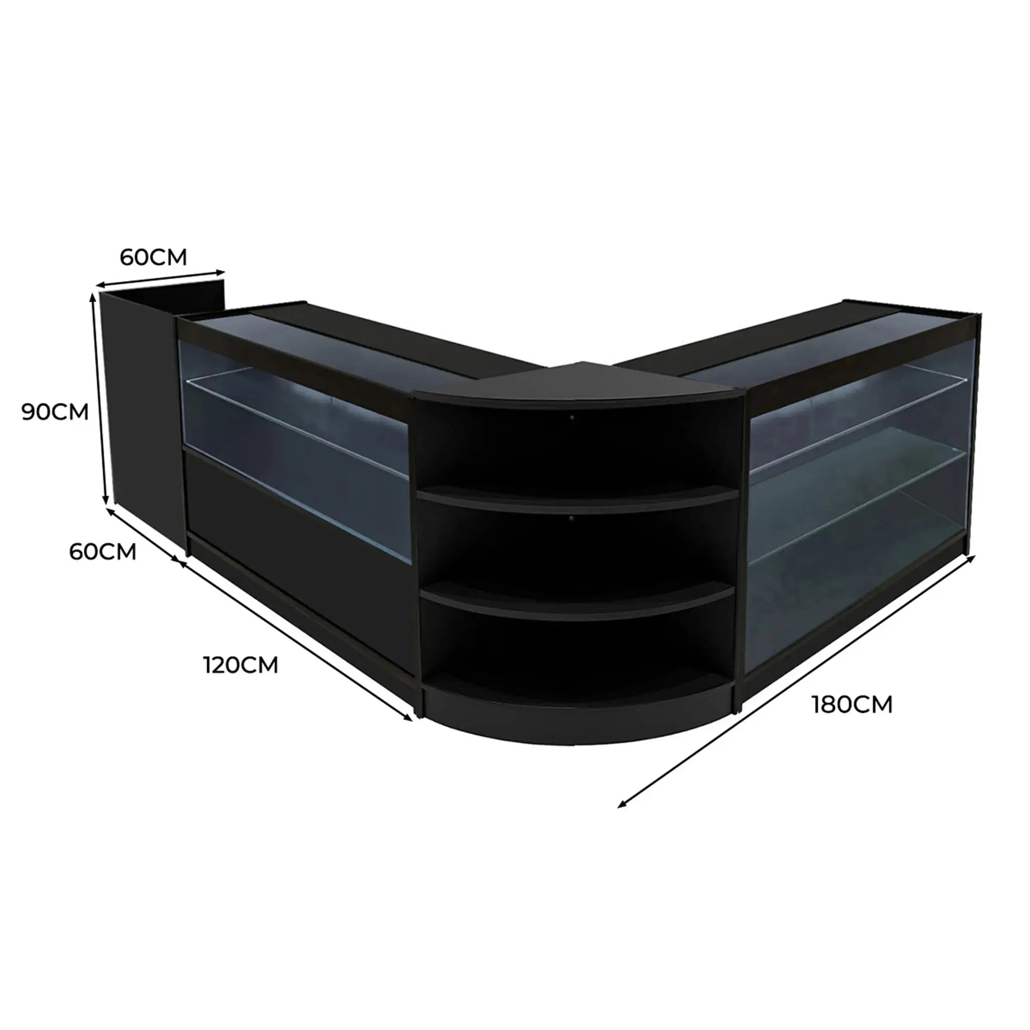 Monster Shop Theia LED Shop Counter Set K1200, C1200, TB60 & LM60 - Black -