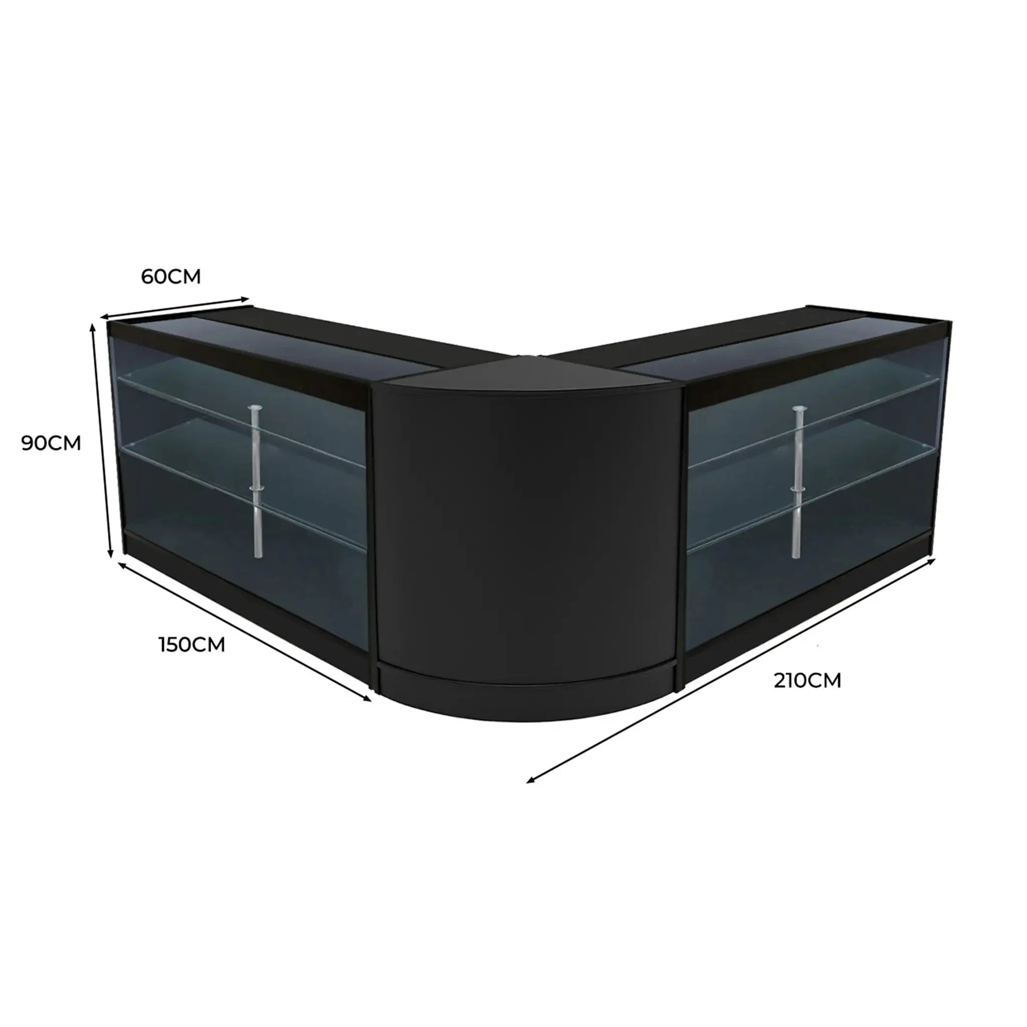 Monster Shop Helios LED Shop Counter Set CM60 & 2 x K1500 - Black -