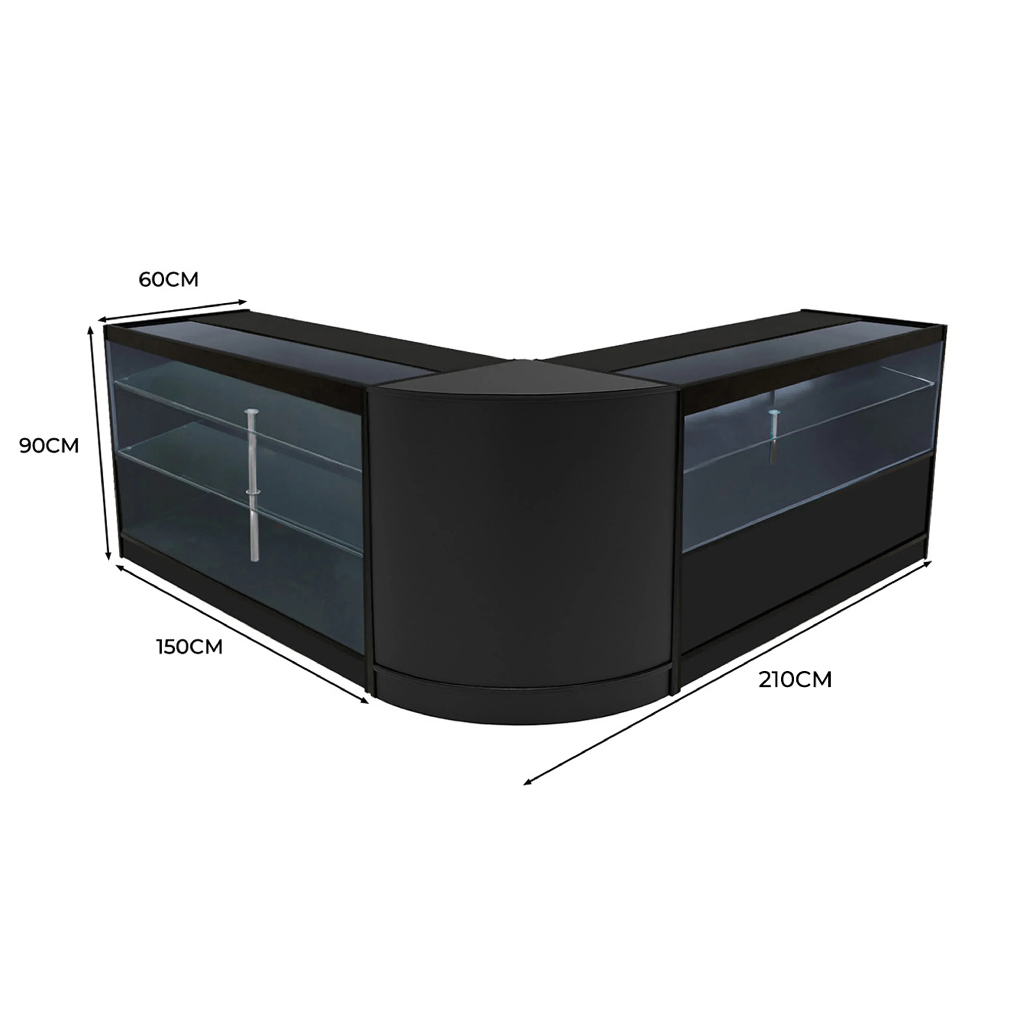 Monster Shop Hera LED Shop Counter Set K1500, C1500 & CM60 - Black -