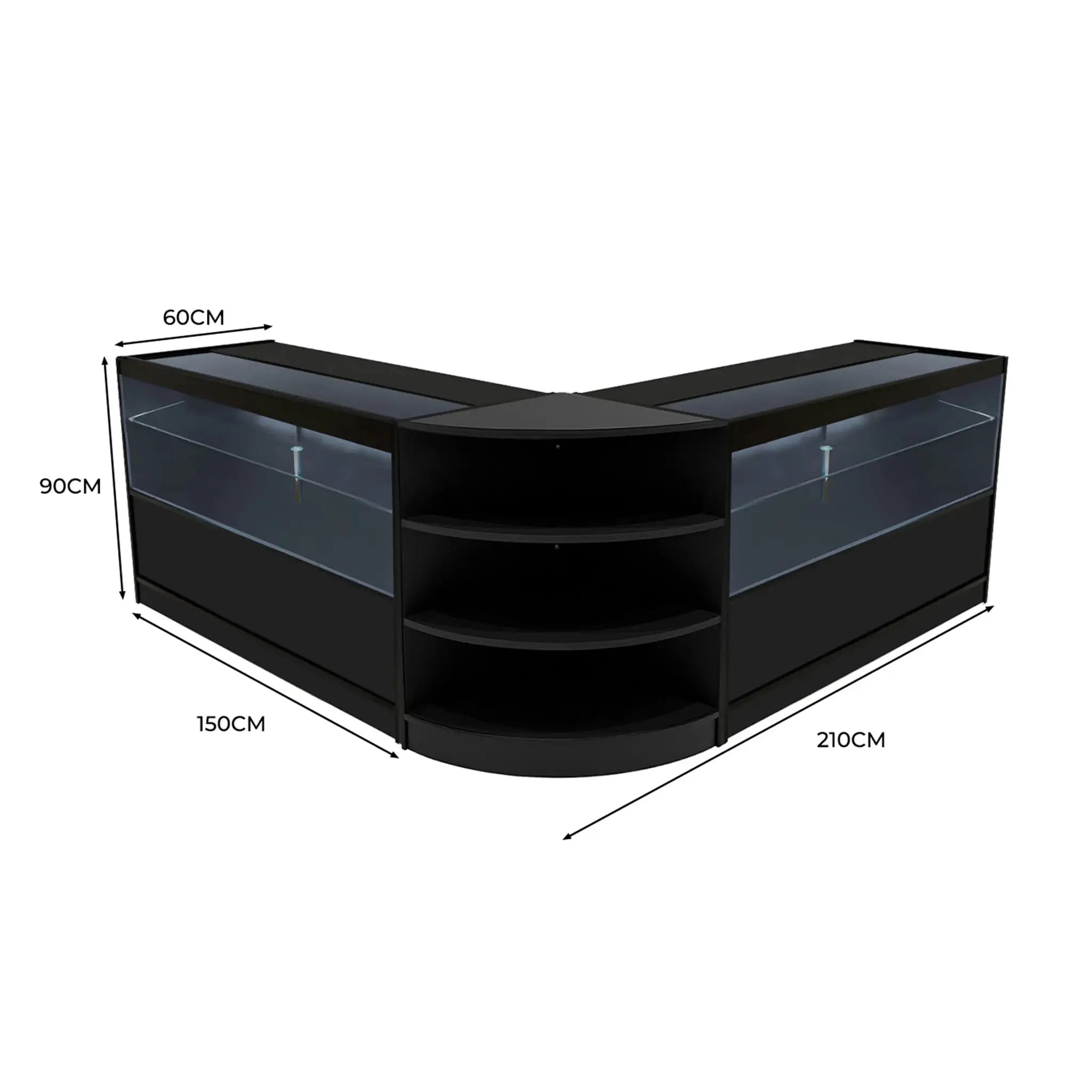 Monster Shop Andromeda LED Shop Counter Set LM60 & 2 x C1500 - Black -