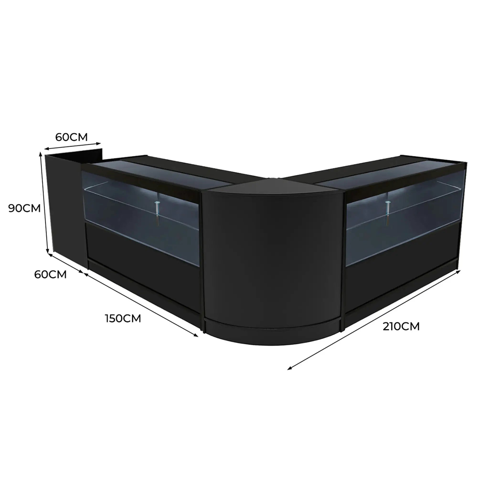 Monster Shop Phoenix LED Shop Counter Set CM60, TB60 & 2 x C1500 - Black -