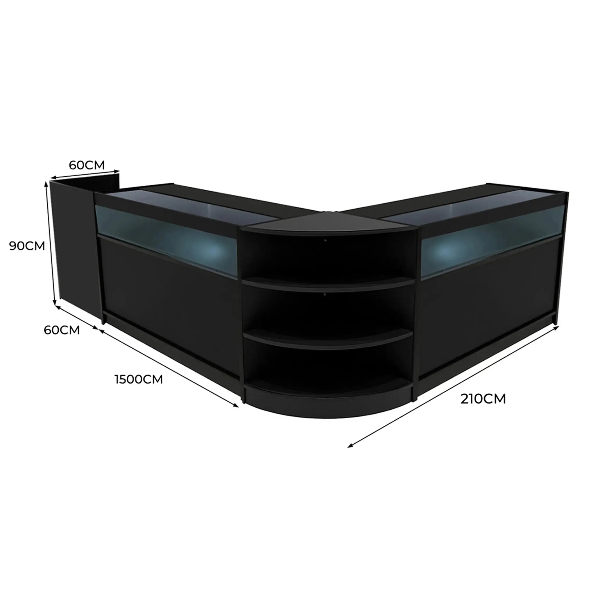 Monster Shop Sagittarius LED Shop Counter Set LM60, TB60 & 2 x B1500 - Black -