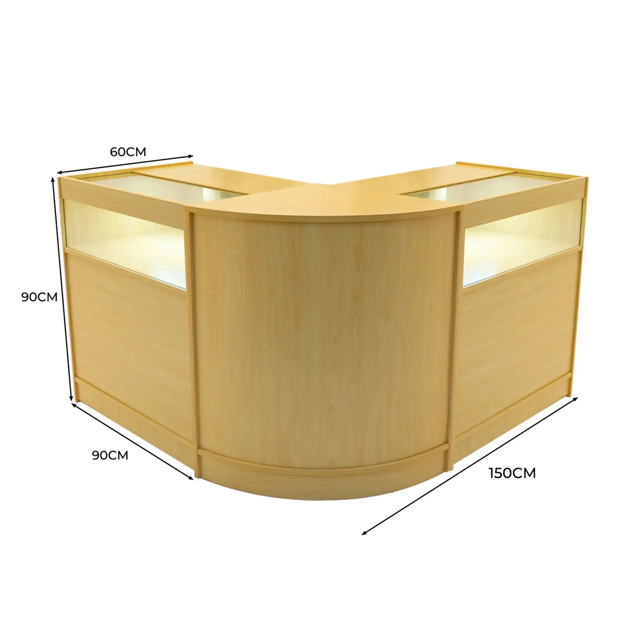 Monster Shop Iris LED Shop Counter Set CM60 & 2 x B900 - Maple -
