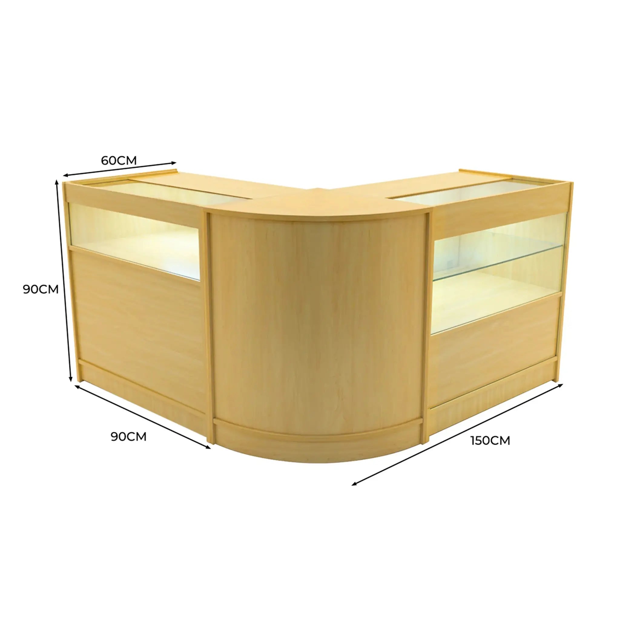 Monster Shop Adonis LED Shop Counter Set B900, C900 & CM60 - Maple -