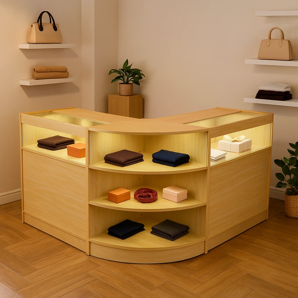 Theseus LED Shop Counter Set LM60 & 2 x B900 - Maple by Monster Shop