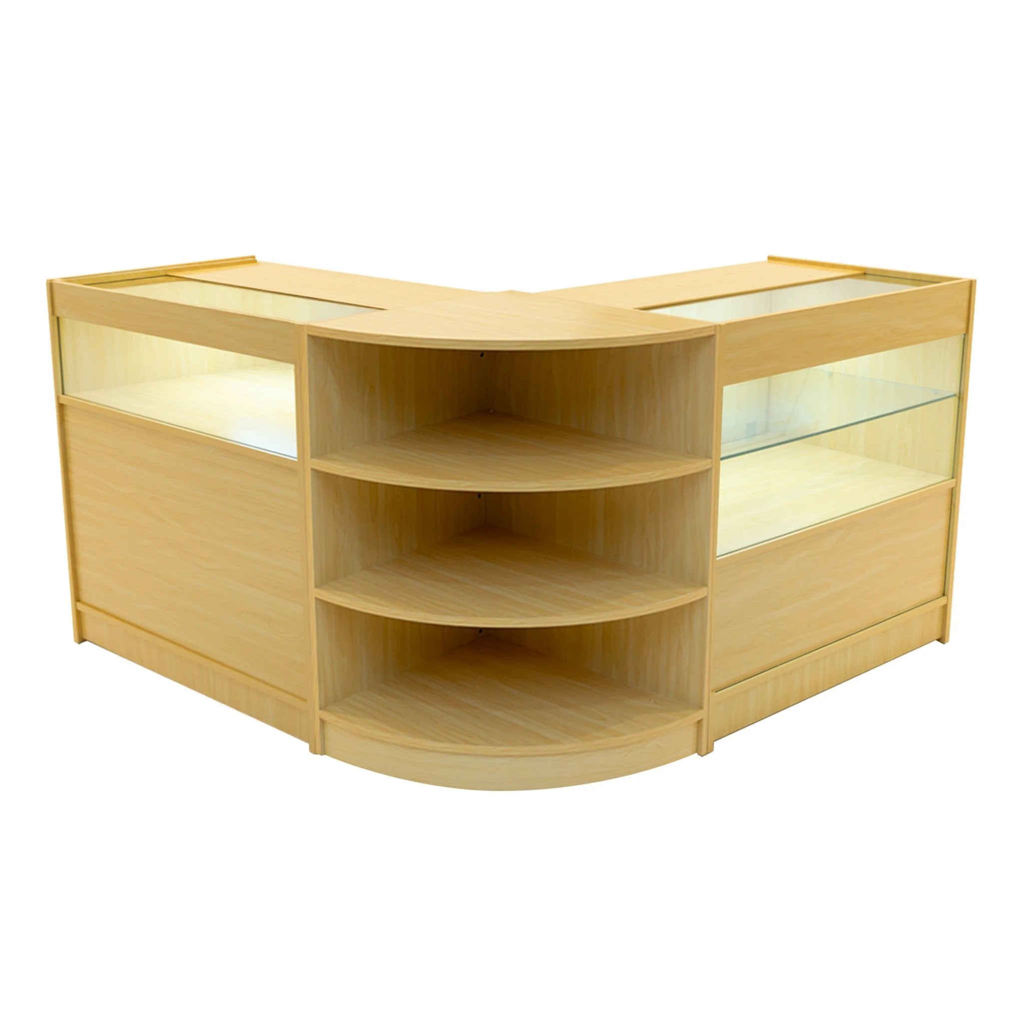 Harmonia LED Shop Counter Set B900, C900 & LM60 - Maple by Monster Shop