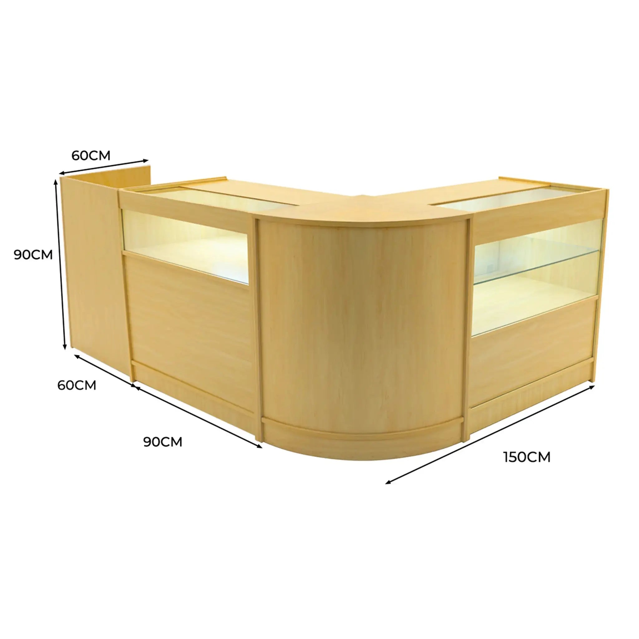 Monster Shop Gravity LED Shop Counter Set B900, C900, TB60 & CM60 - Maple -