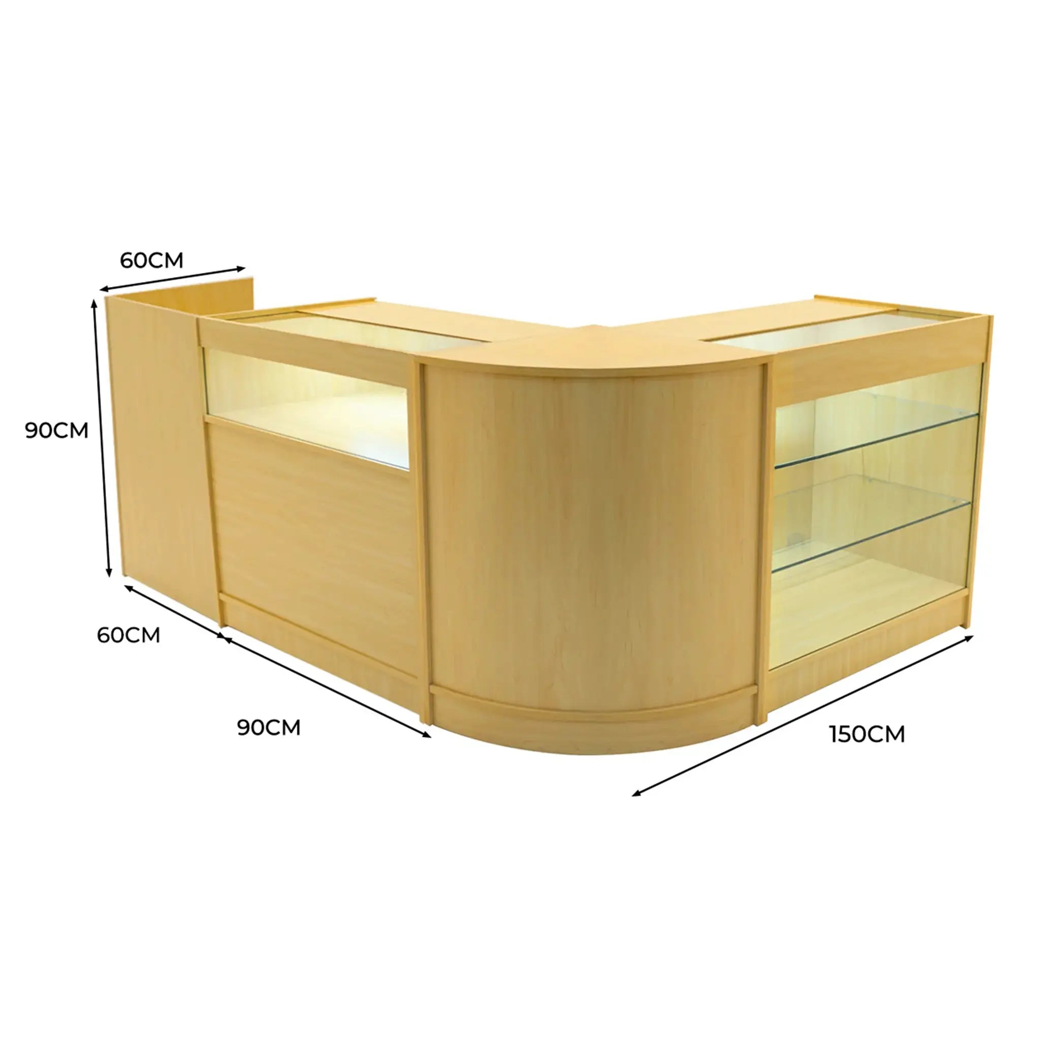 Monster Shop Polaris LED Shop Counter Set K900, B900, TB60 & CM60 - Maple -