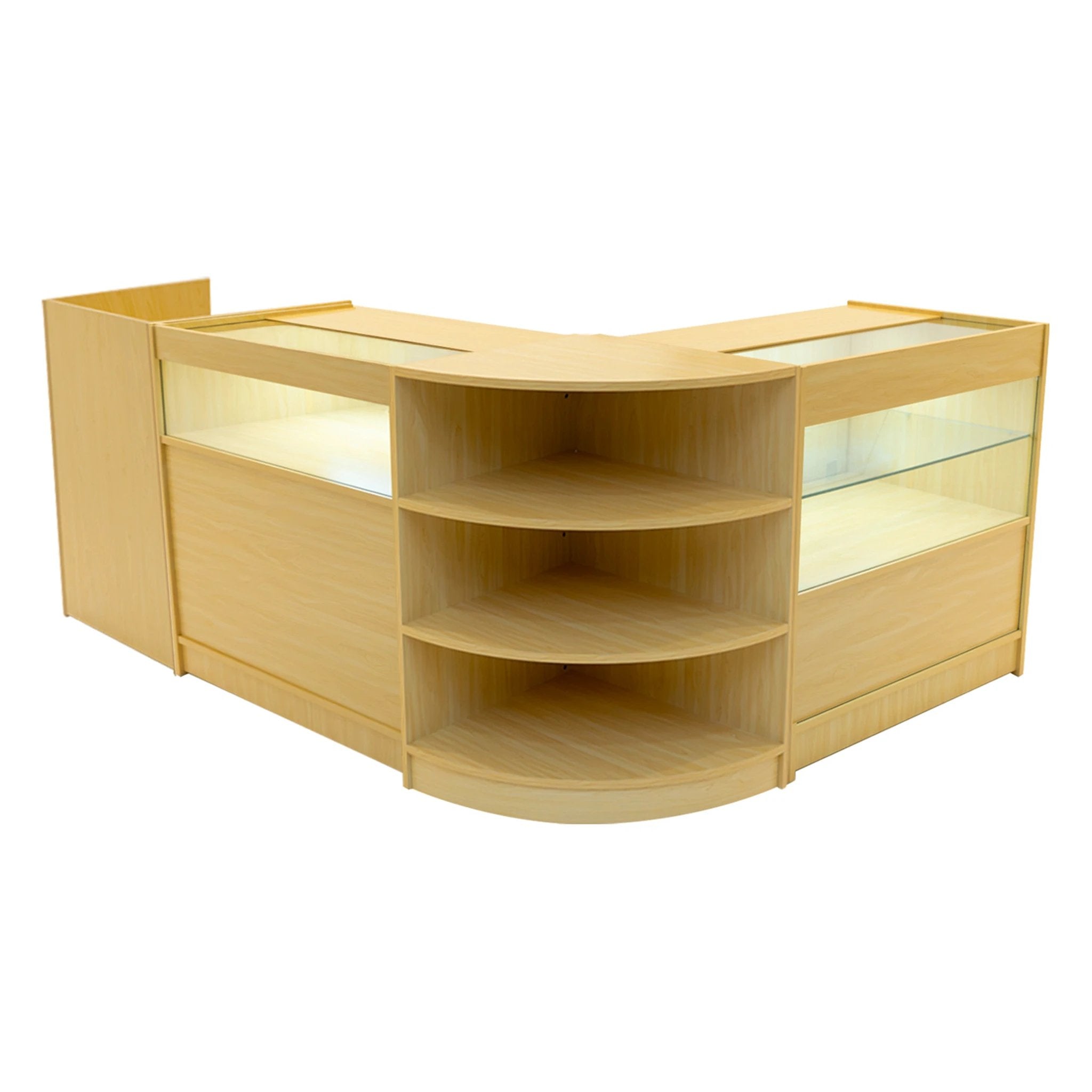 Europa LED Shop Counter Set B900, C900, TB60 & LM60 - Maple by Monster Shop