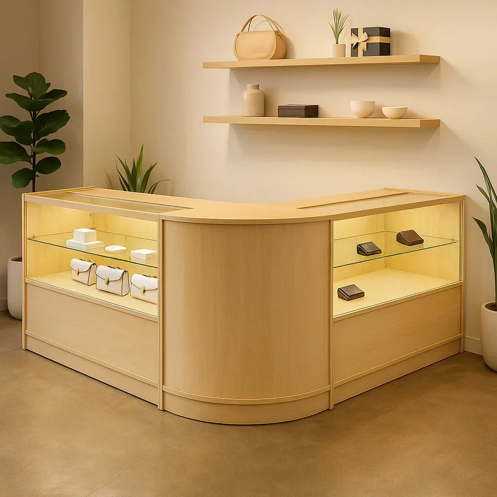Monster Shop Selene LED Shop Counter Set CM60 & 2 x C1200 - Maple -