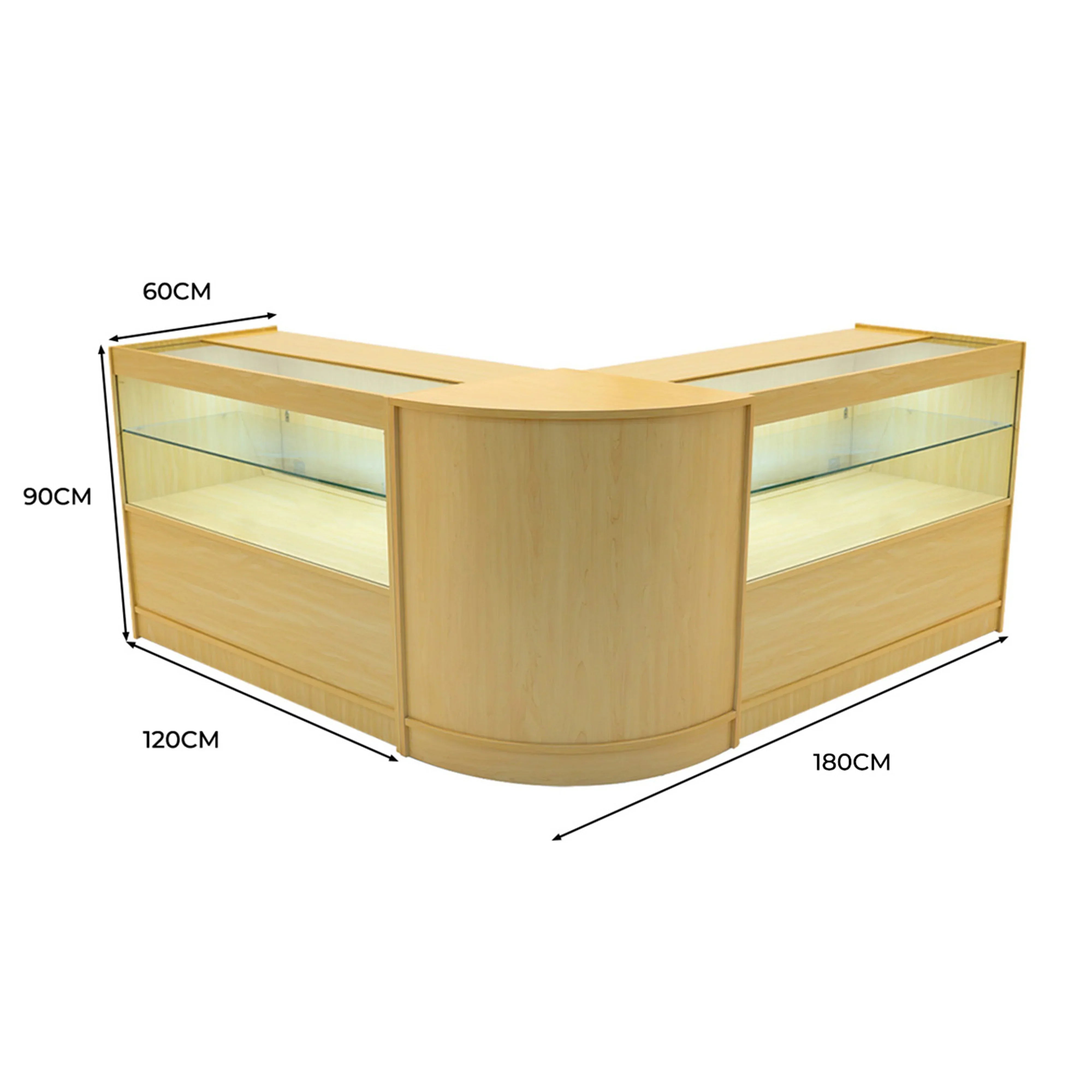 Monster Shop Selene LED Shop Counter Set CM60 & 2 x C1200 - Maple -