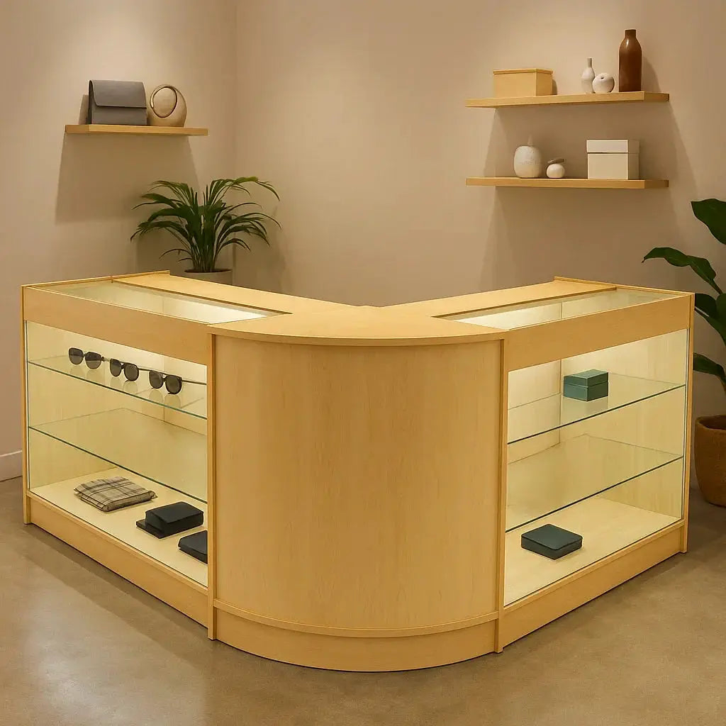 Monster Shop Helios LED Shop Counter Set CM60 & 2 x K1200 - Maple -