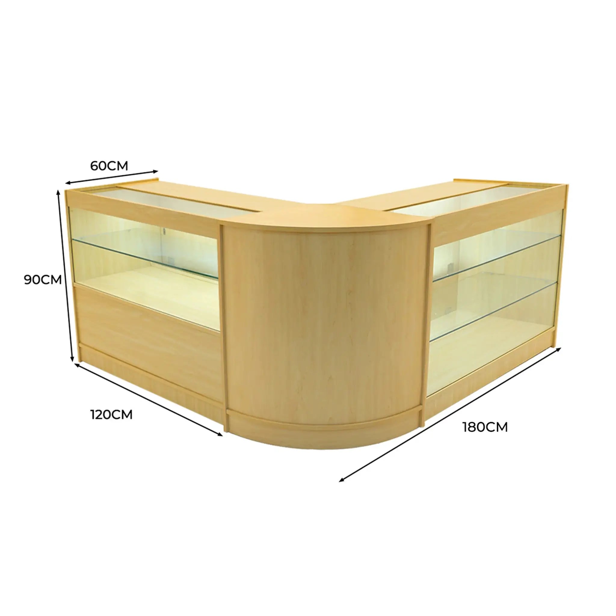 Monster Shop Hera LED Shop Counter Set K1200, C1200 & CM60 - Maple -