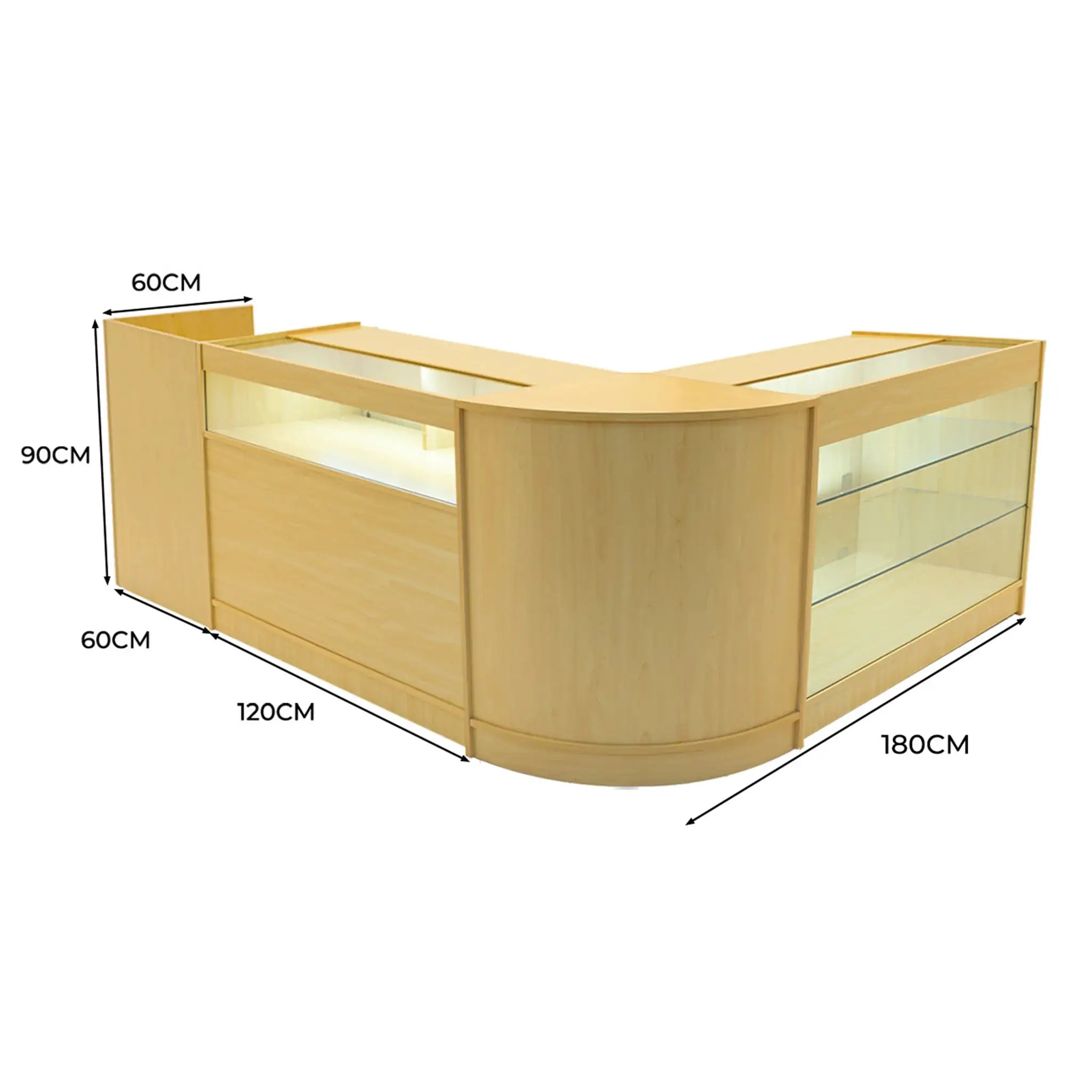 Monster Shop Polaris LED Shop Counter Set K1200, B1200, TB60 & CM60 - Maple -