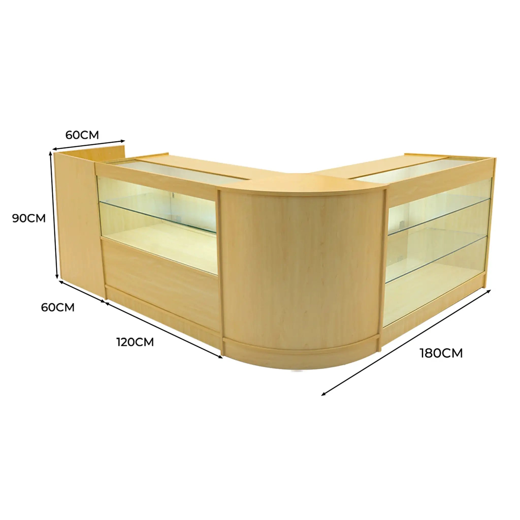 Monster Shop Vega LED Shop Counter Set K1200, C1200, TB60 & CM60 - Maple -