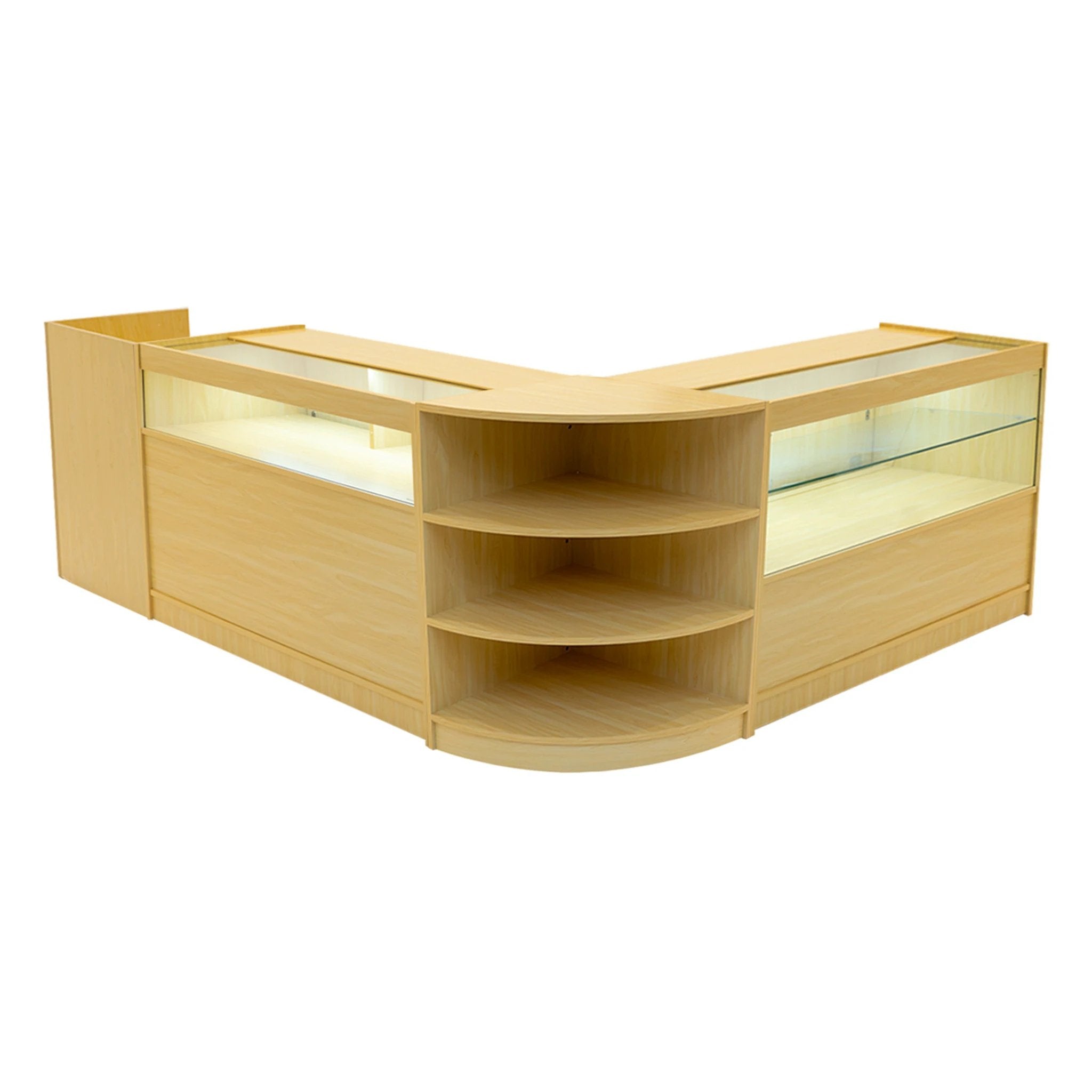 Monster Shop Europa LED Shop Counter Set B1200, C1200, TB60 & LM60 - Maple -