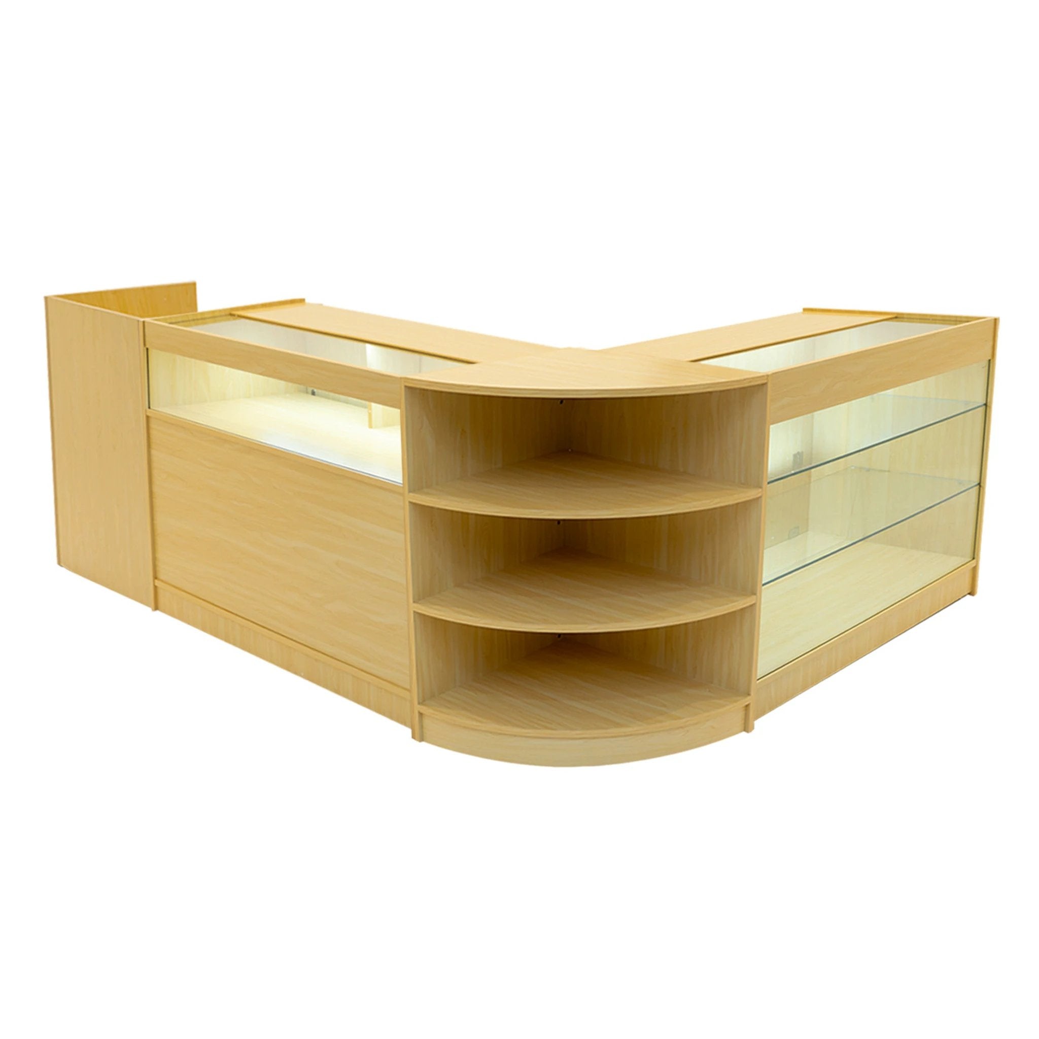 Monster Shop Hyperion LED Shop Counter Set K1200, B1200, TB60 & LM60 - Maple -