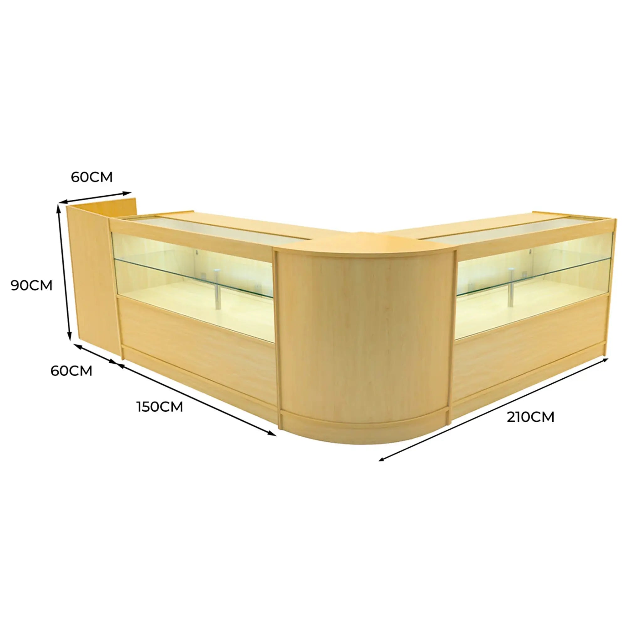Monster Shop Phoenix LED Shop Counter Set CM60, TB60 & 2 x C1500 - Maple -