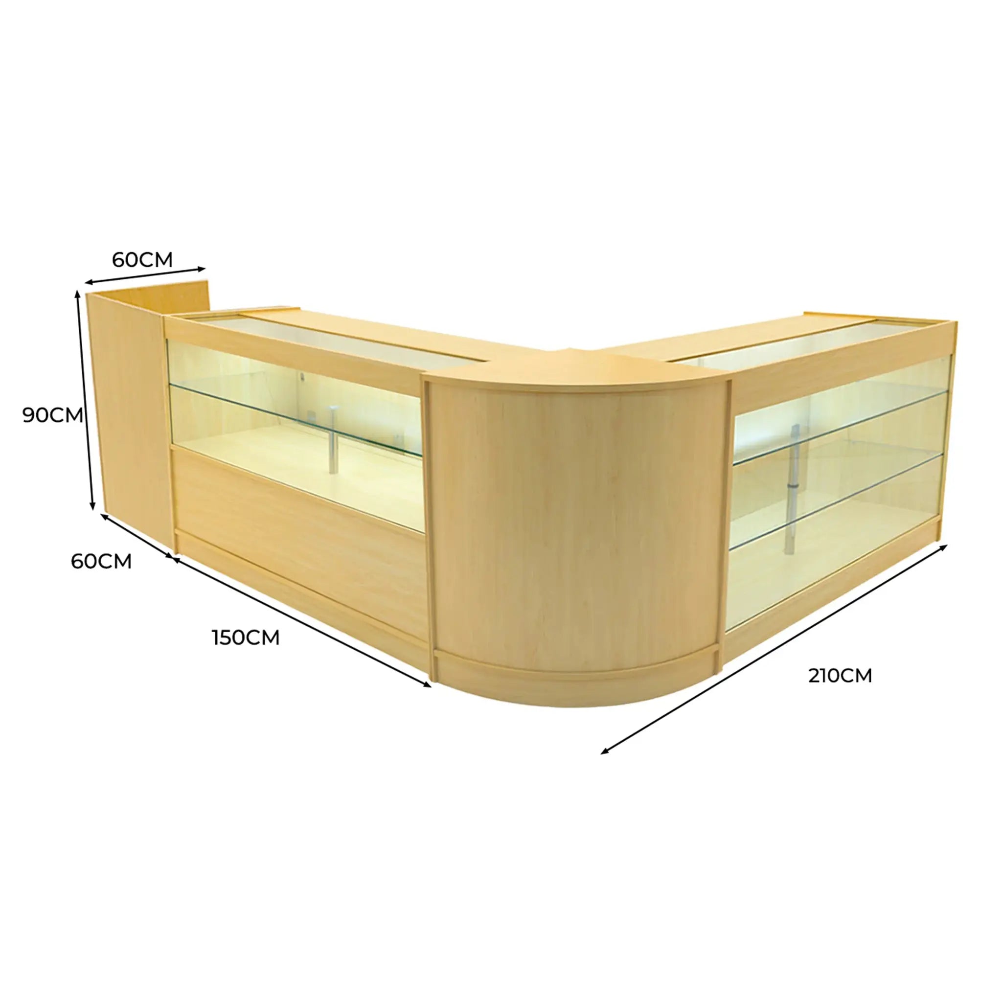 Monster Shop Vega LED Shop Counter Set K1500, C1500, TB60 & CM60 - Maple -